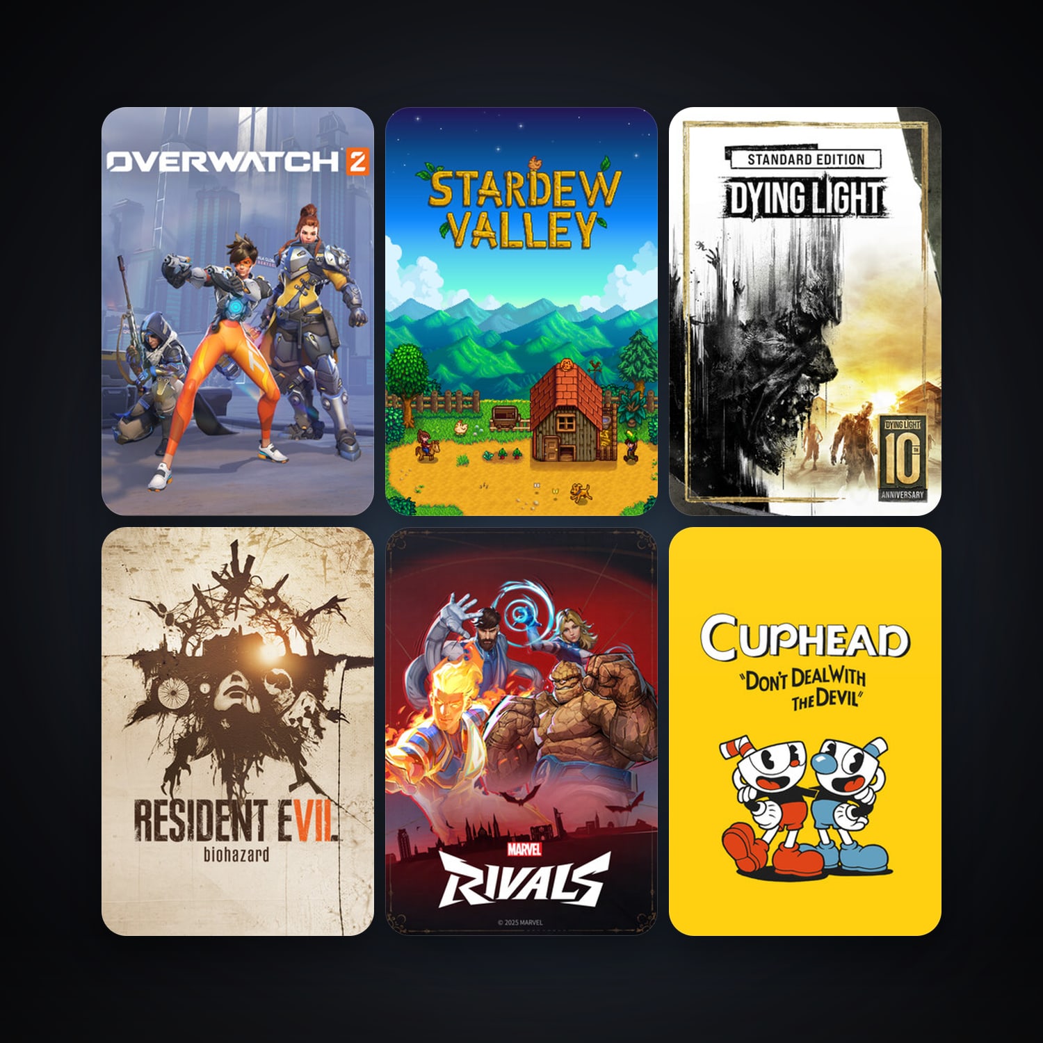 Dying Light + Cuphead, 27 games, clean — HabibiAccounts