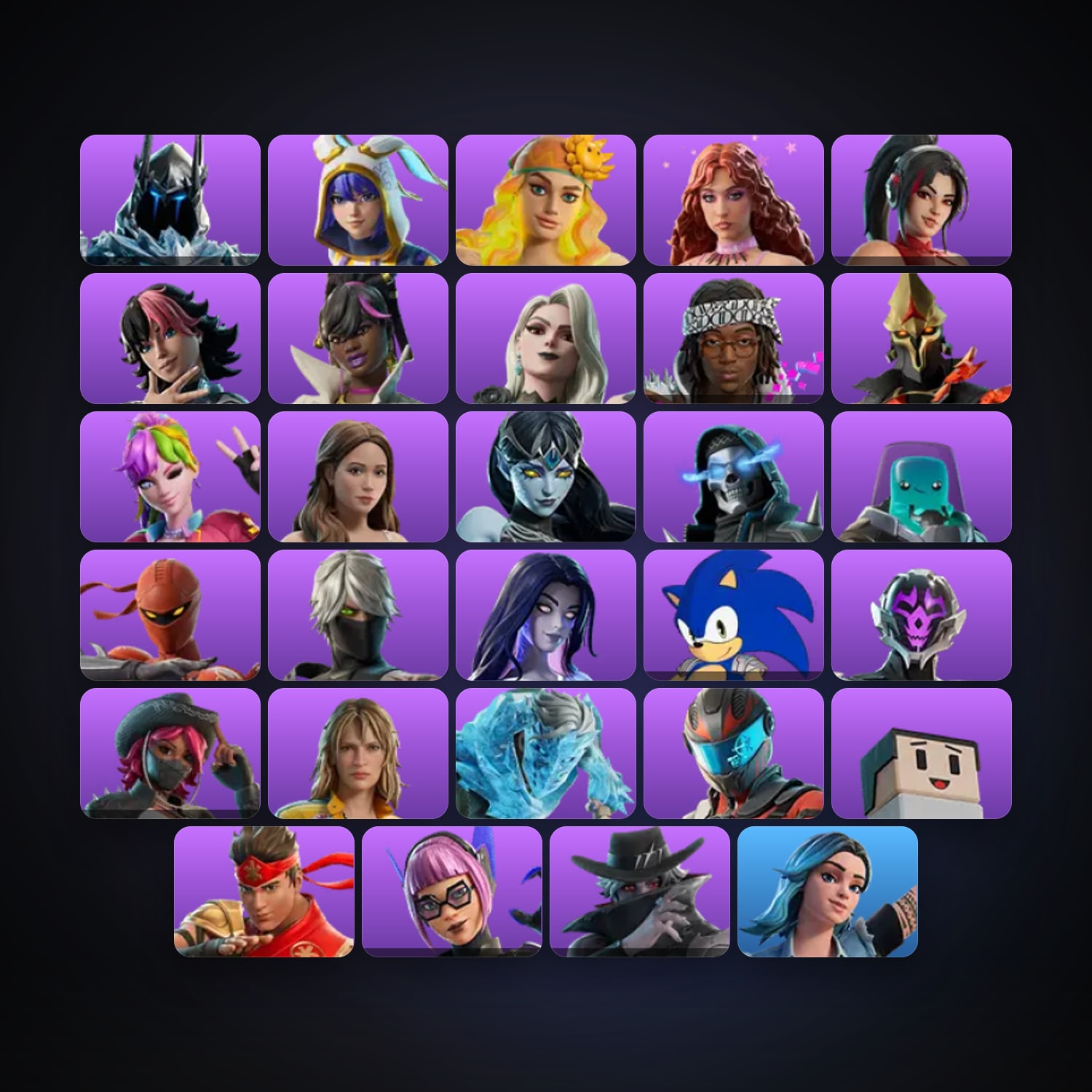 Fortnite account with Exalted Ice King & Bunnii O'Hare — 29 skins — 10.2K V-Bucks — lvl 1 — HabibiAccounts