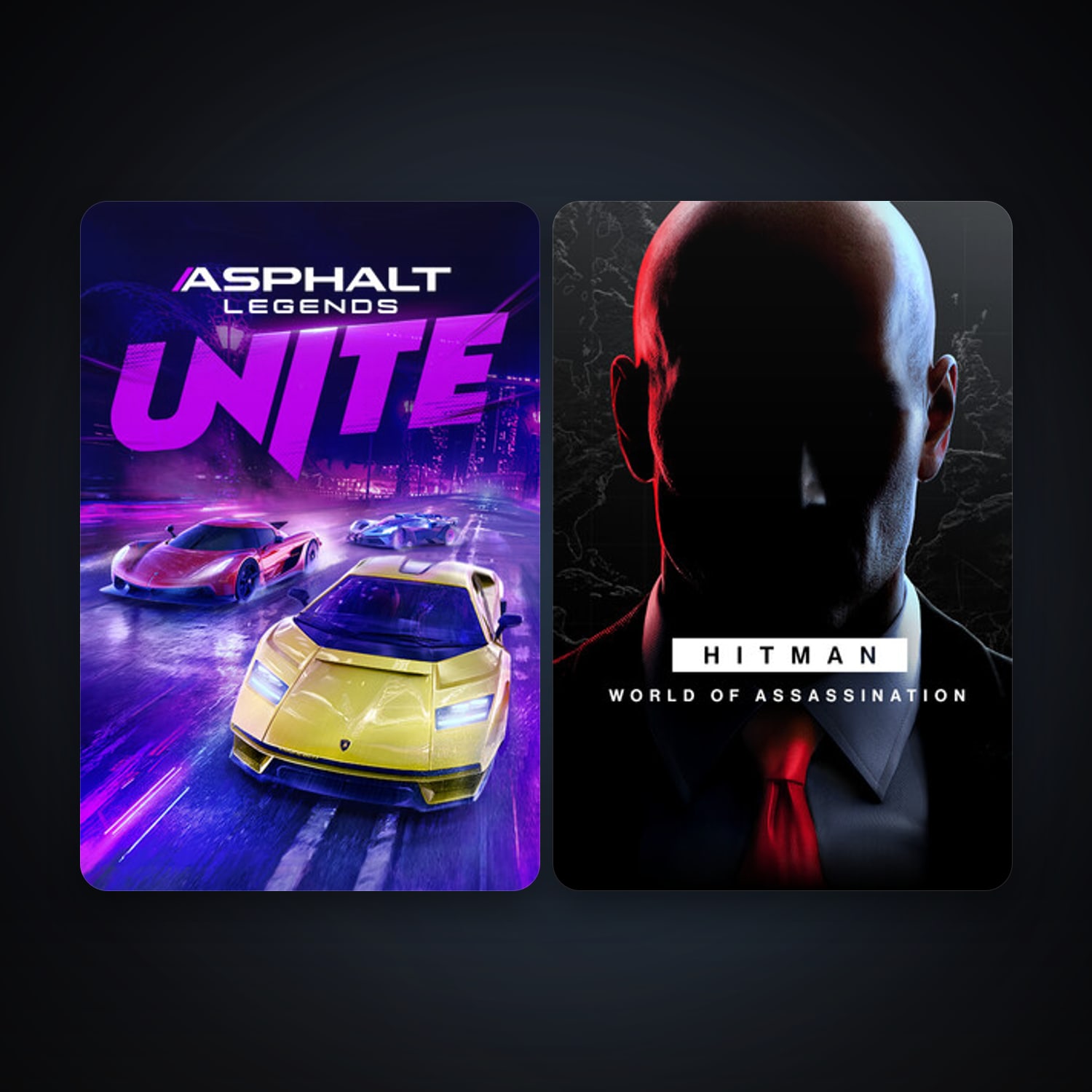 HITMAN World of Assassination + Asphalt Legends Unite, 6 games, clean — HabibiAccounts