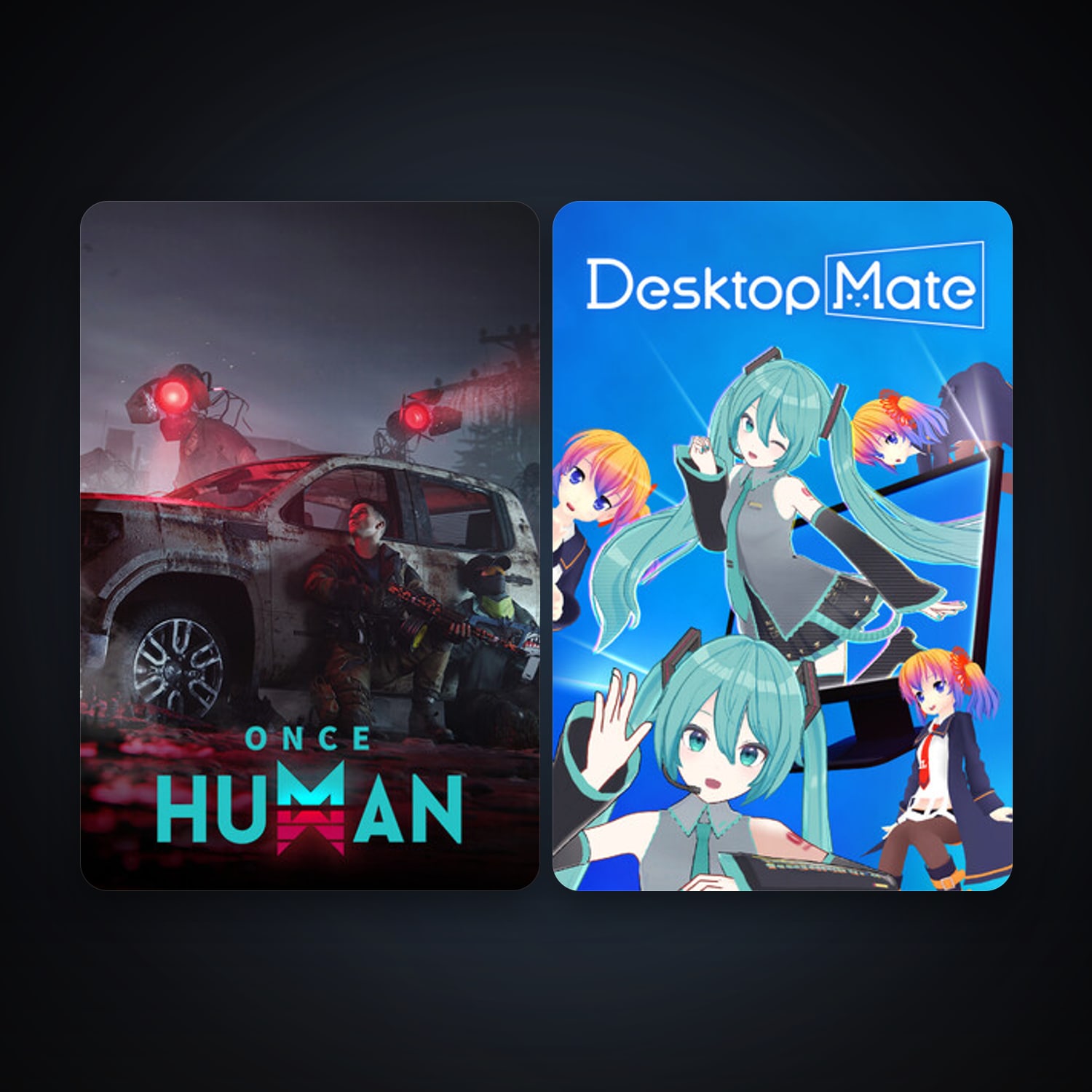 Once Human + Desktop Mate, 4 games, clean — HabibiAccounts