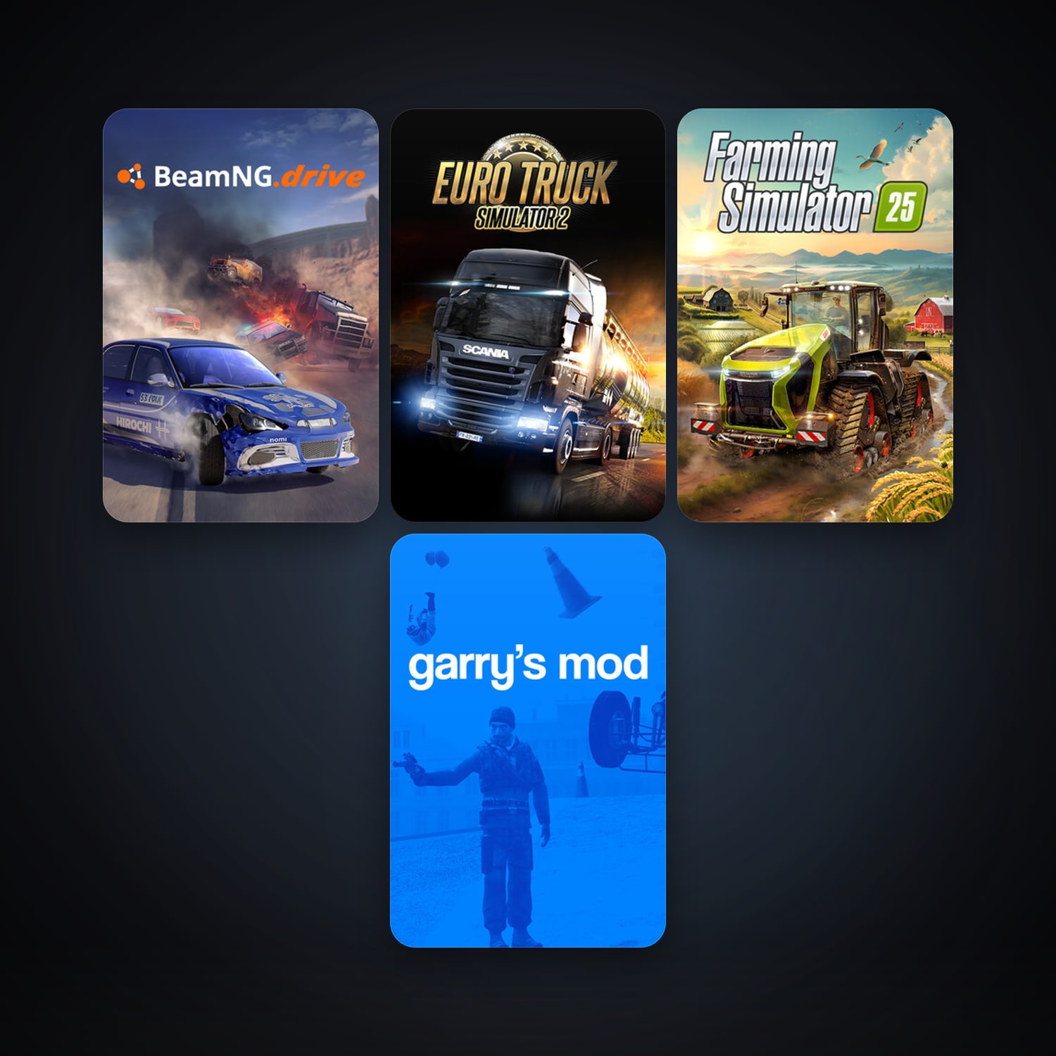 Garry's Mod + Euro Truck Simulator 2, 7 games, clean — HabibiAccounts