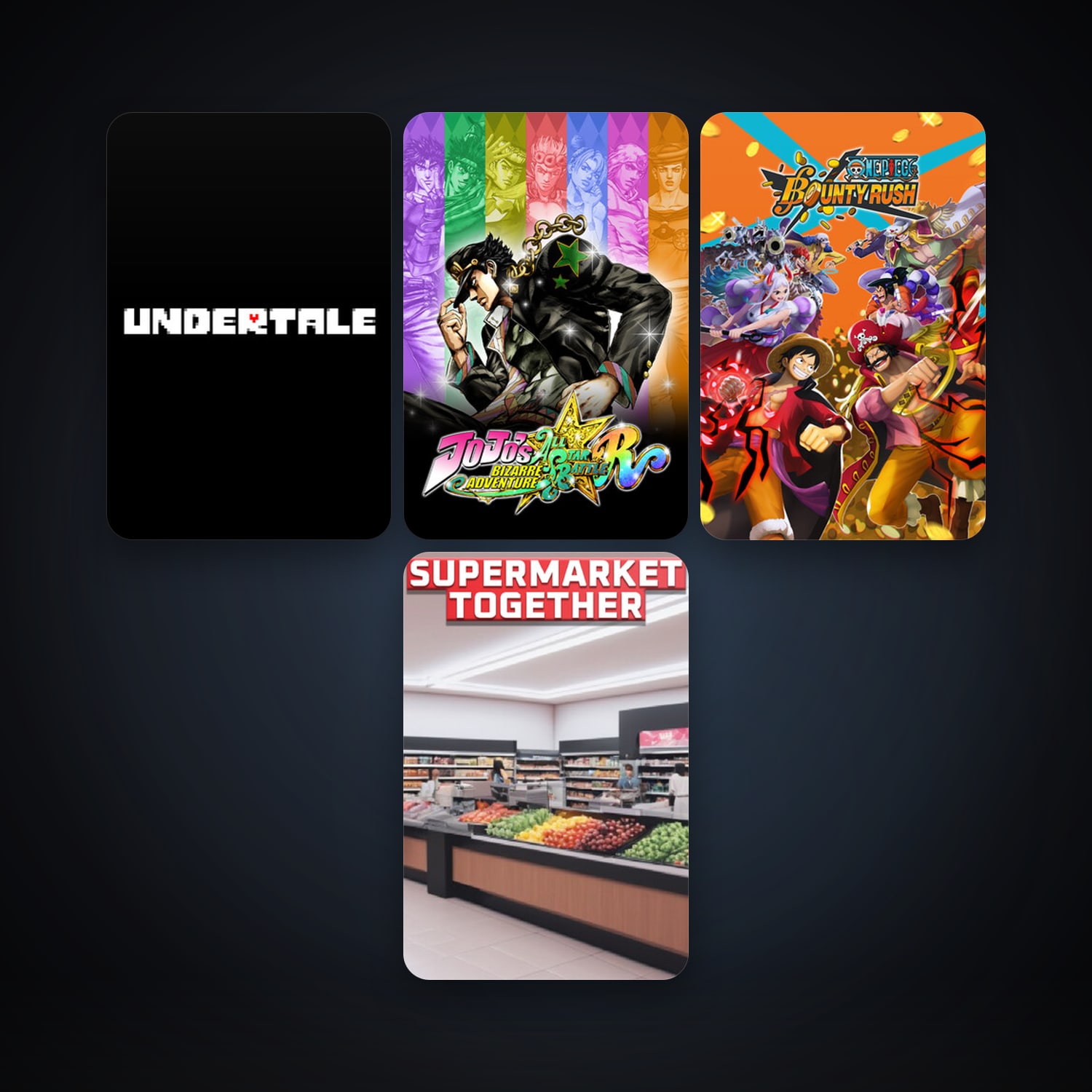 Undertale + JoJo's Bizarre Adventure: All-Star Battle R, 5 games, clean — HabibiAccounts