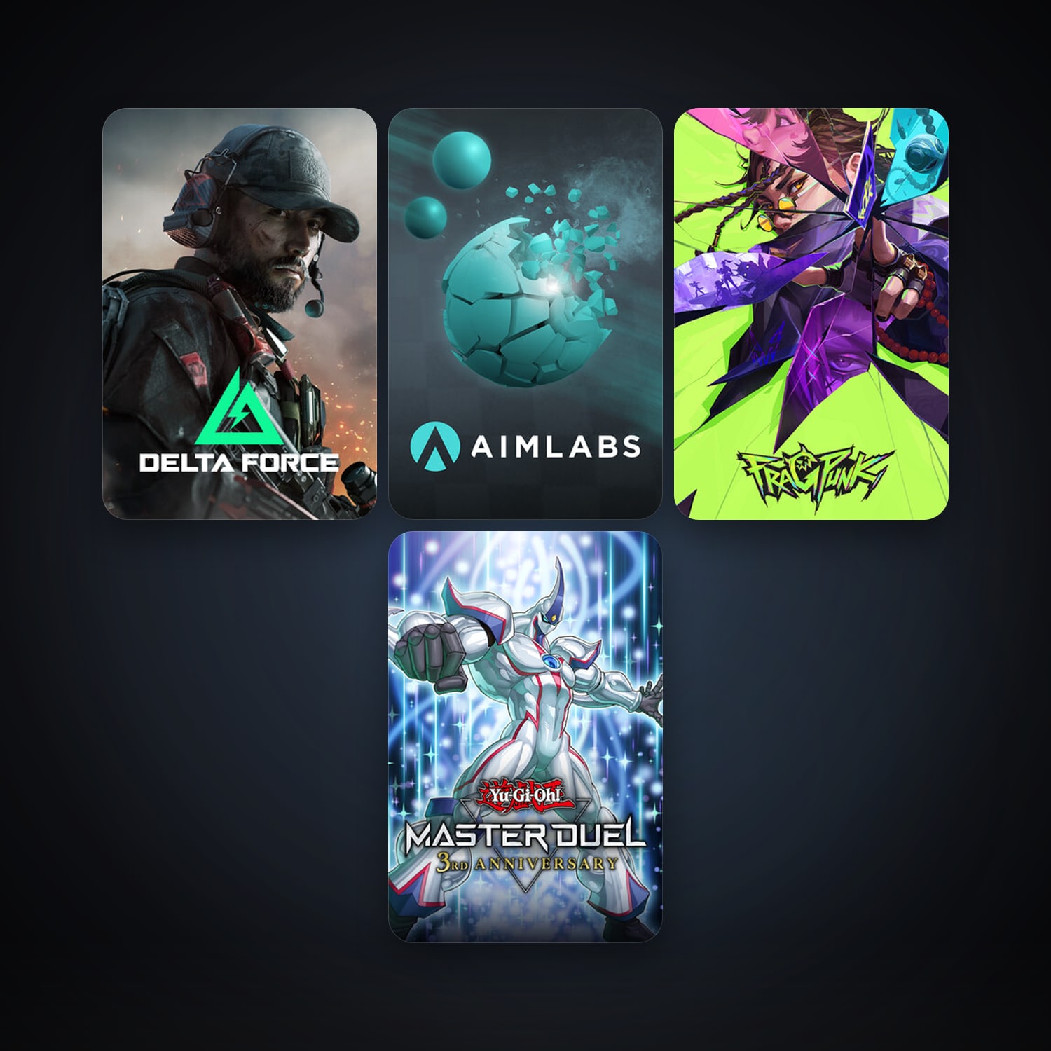 Aimlabs + Yu-Gi-Oh! Master Duel, 7 games, clean — HabibiAccounts