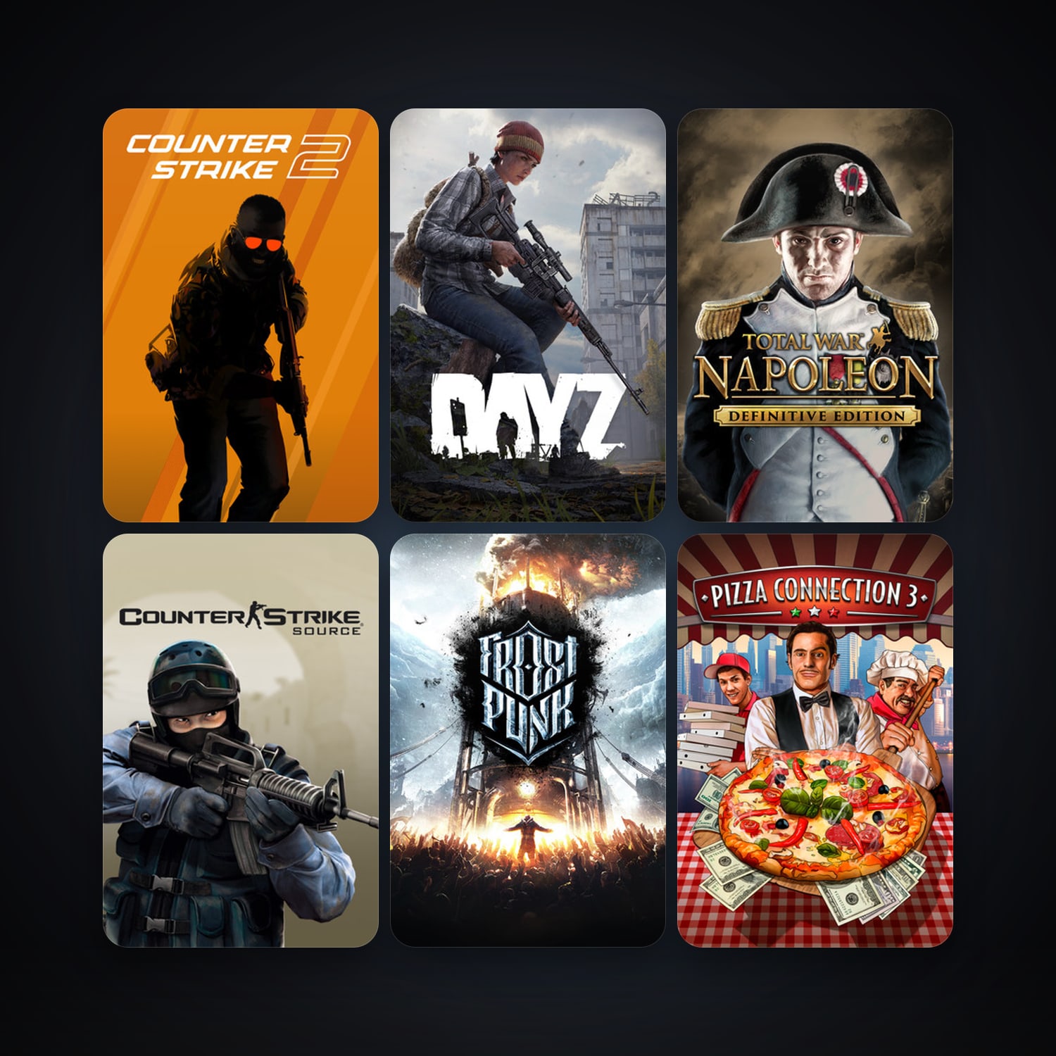 Counter-Strike: Source + Day of Defeat: Source, 9 games, Steam 10, clean — HabibiAccounts