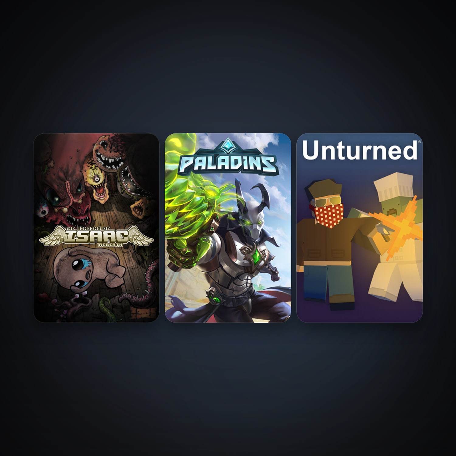 Steam account: The Binding of Isaac: Rebirth + Unturned, 6 games, clean — HabibiAccounts