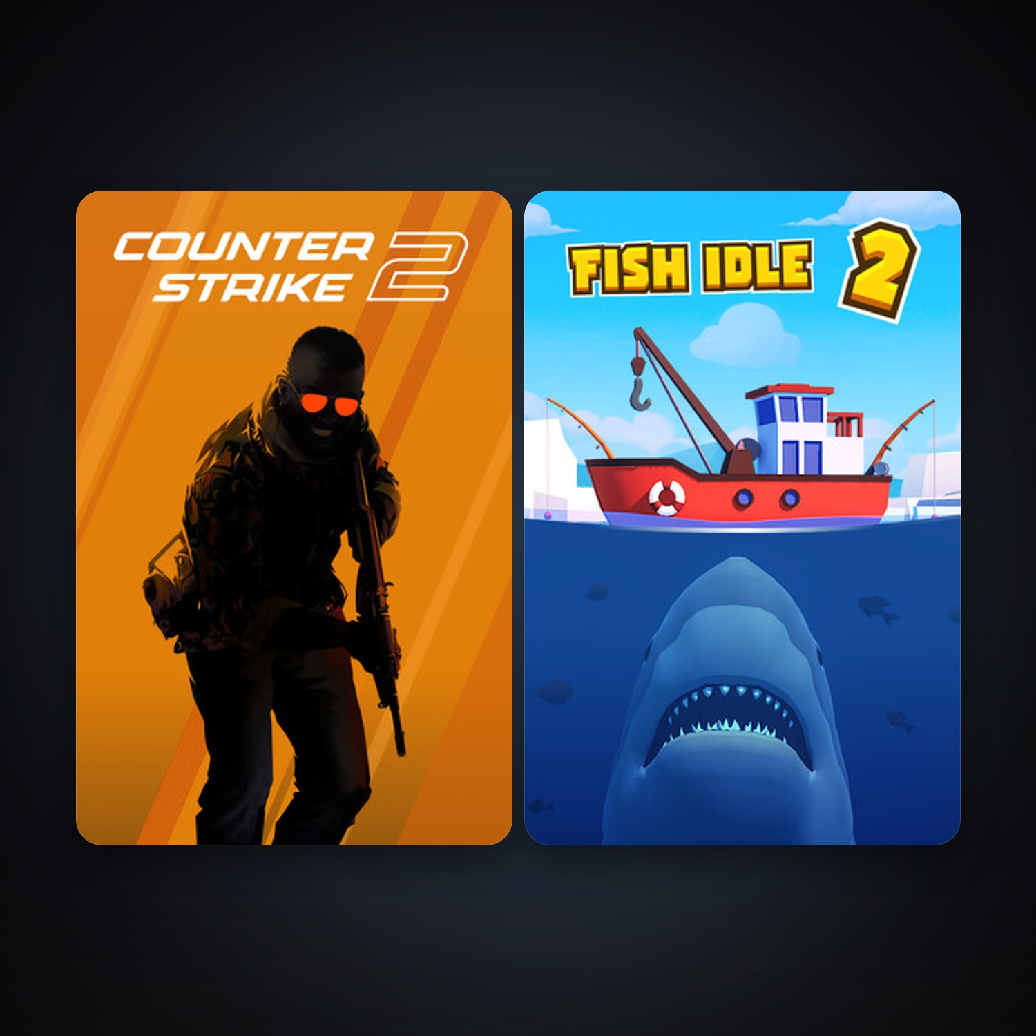 CS2 Prime + Fish Idle 2: Underwater Mystery, 4 games, clean — HabibiAccounts