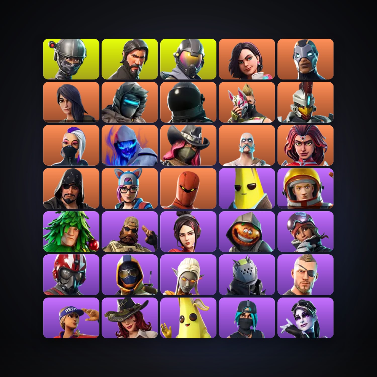 Fortnite account with Elite Agent & Rogue Agent — 67 skins — 350 V-Bucks — lvl 962 — HabibiAccounts