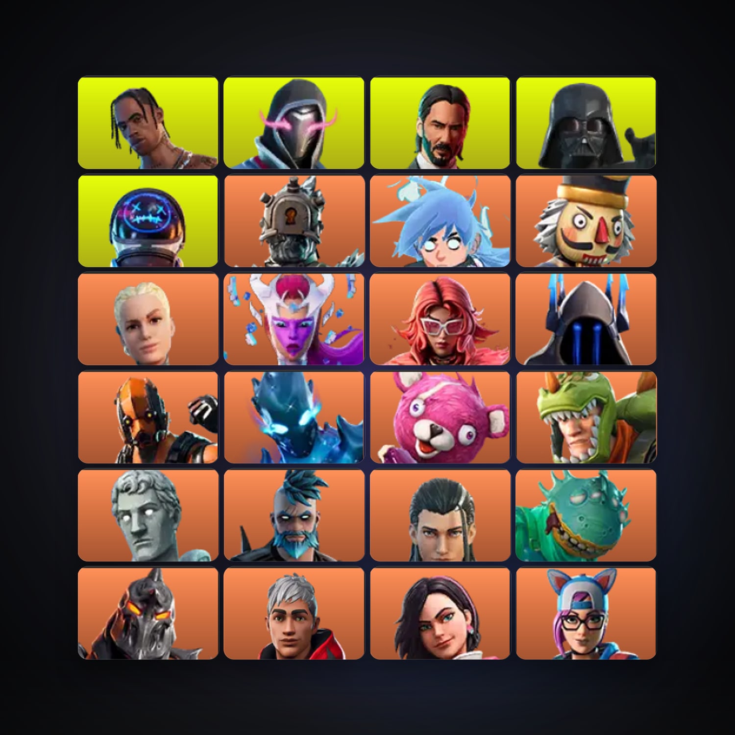 Fortnite account with Renegade Raider & Skull Trooper — 489 skins — 200 V-Bucks — lvl 3398 — HabibiAccounts