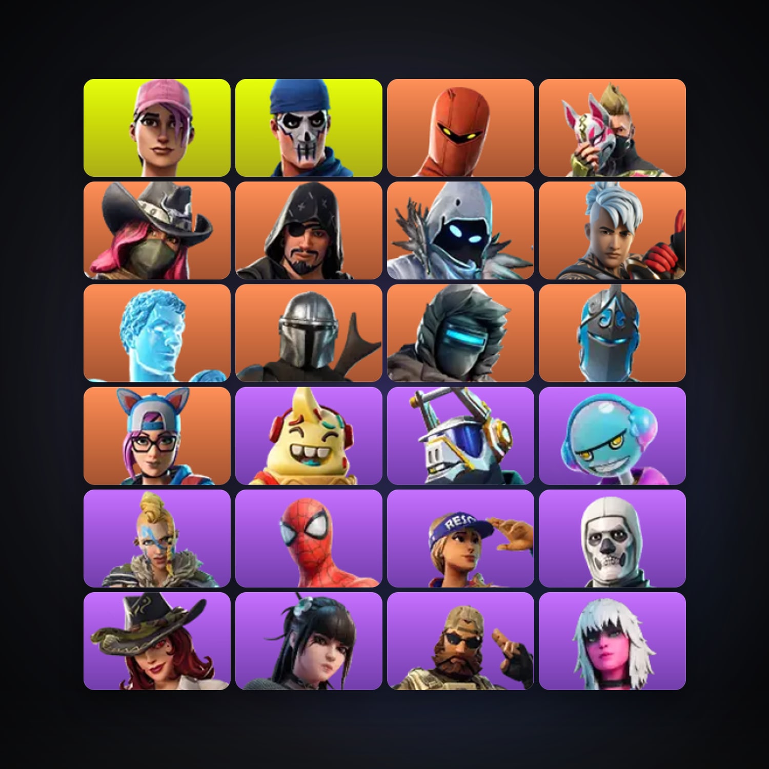 Fortnite account with Skull Trooper & Drift — 51 skins — 350 V-Bucks — lvl 510 — HabibiAccounts
