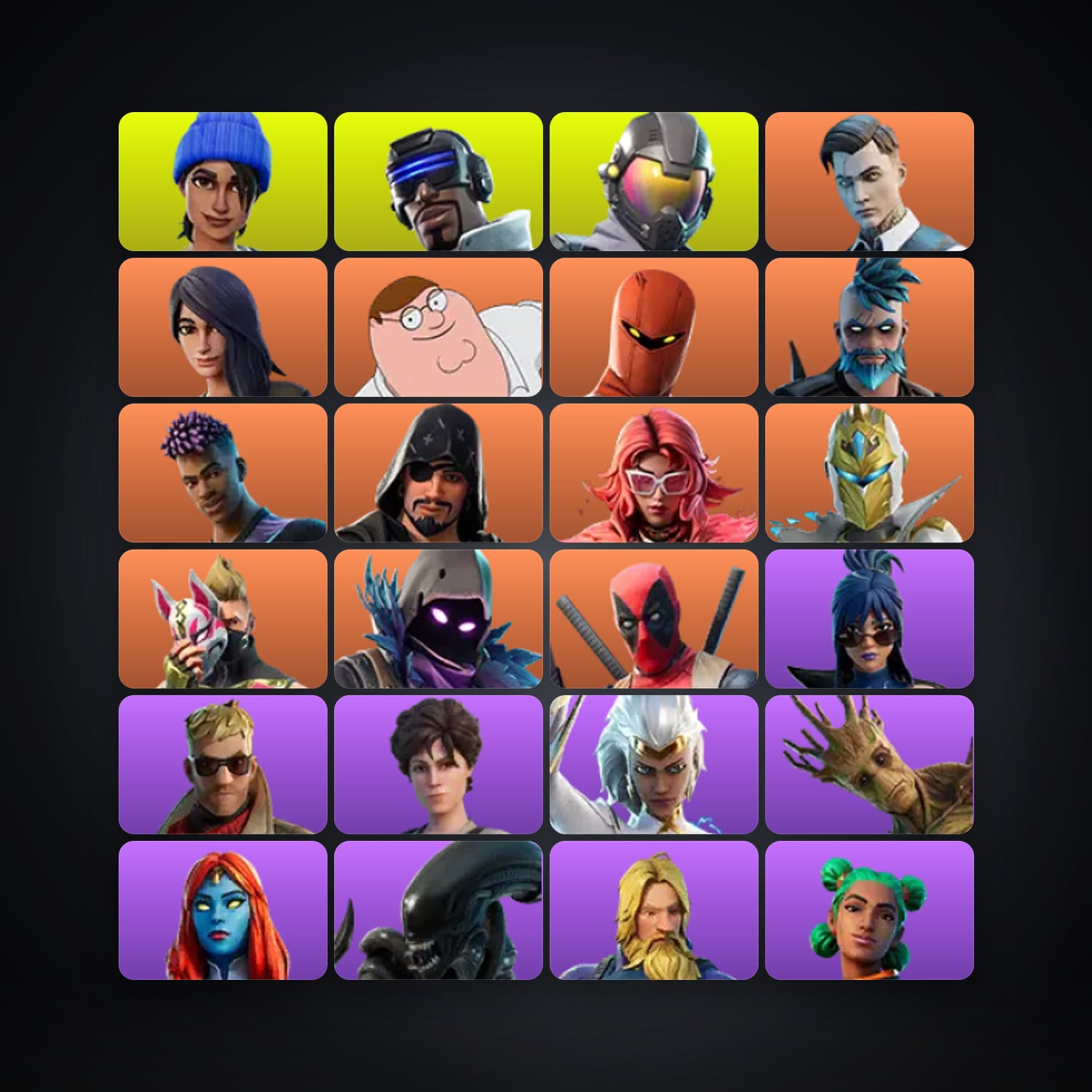 Fortnite account with Rogue Agent & Raven — 52 skins — 100 V-Bucks — lvl 844 — HabibiAccounts