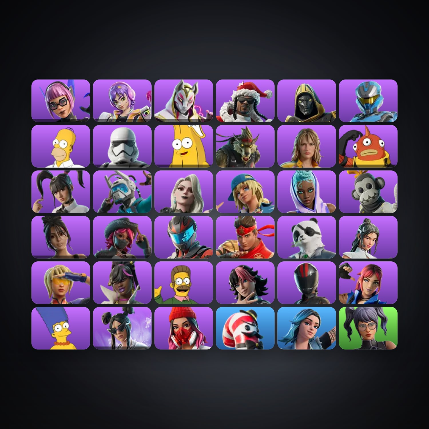 Fortnite account with Void Walker Lynx & Battle Gamer Mae — 36 skins — 200 V-Bucks — lvl 483 — HabibiAccounts
