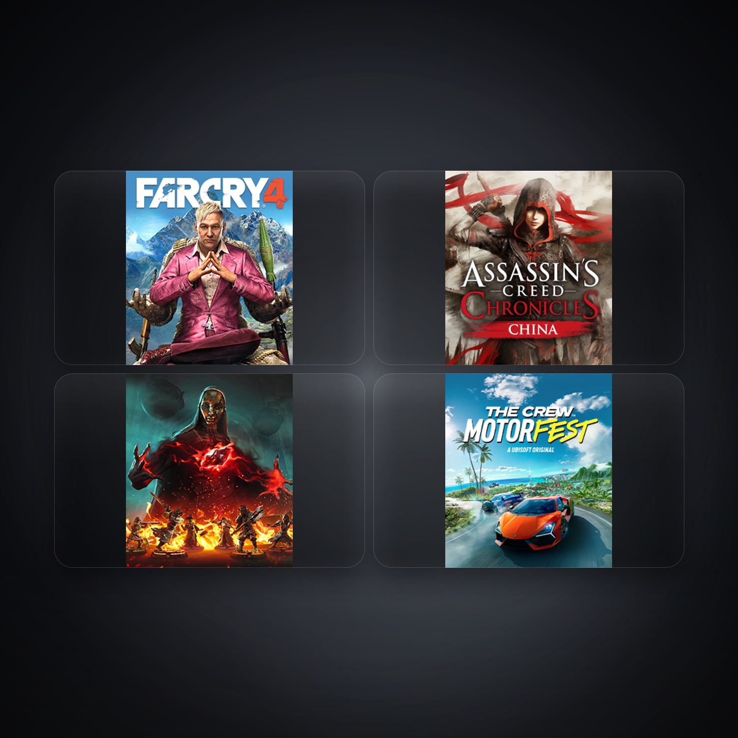 حساب يوبيسوفت فيه Far Cry 4 وAssassin's Creed Chronicles China، AR، 4 ألعاب — HabibiAccounts