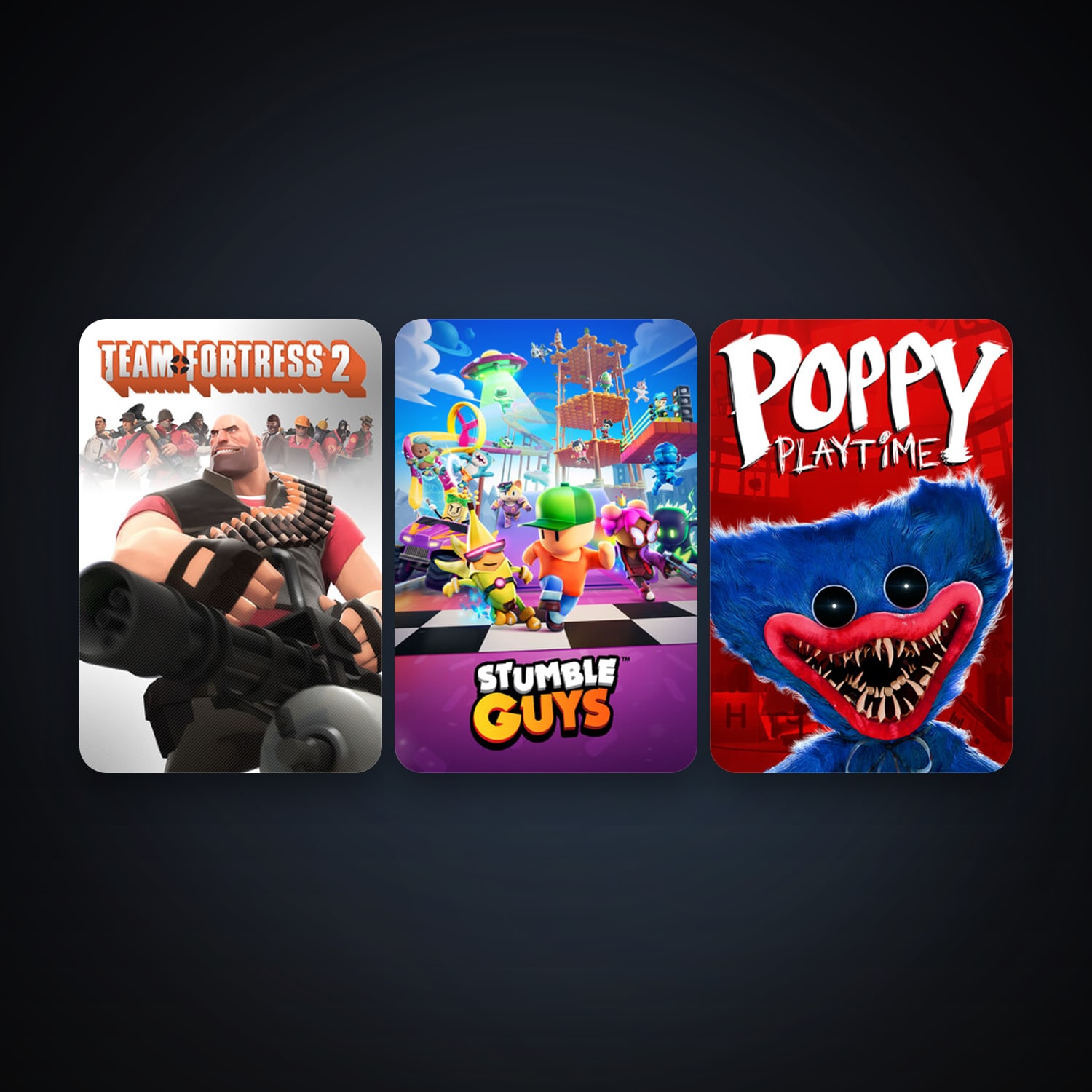 Steam account: Team Fortress 2 + Stumble Guys, 3 games, clean — HabibiAccounts