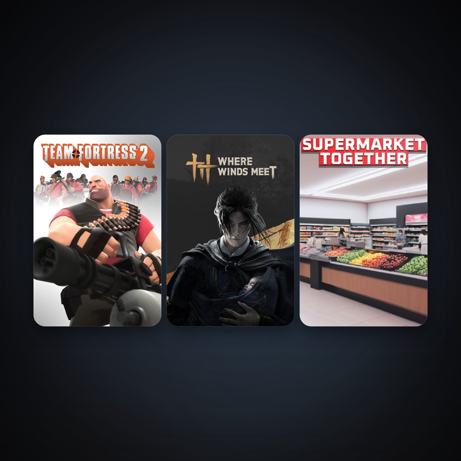 Team Fortress 2 + Supermarket Together, 9 games, clean — HabibiAccounts