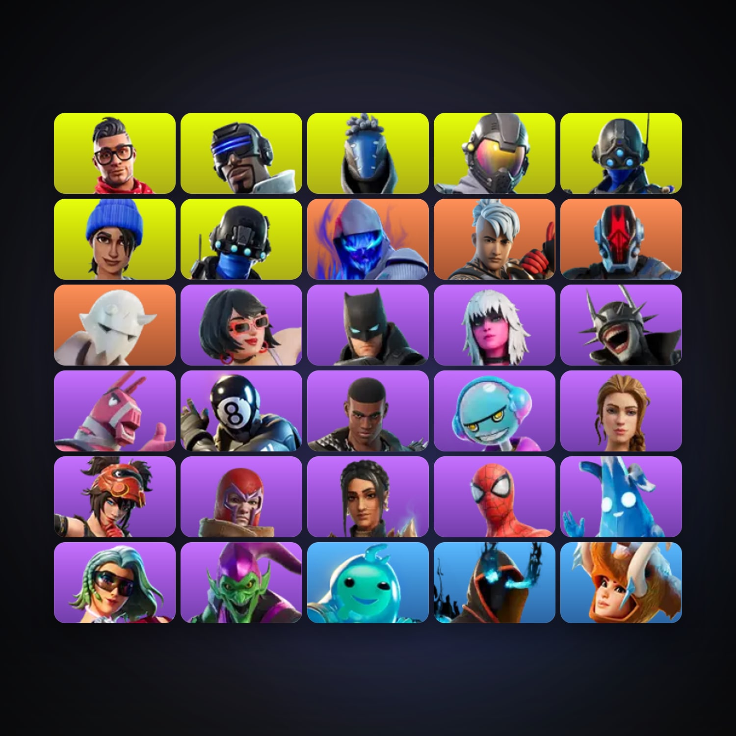 Fortnite account with Rogue Agent & Prodigy — 34 skins — lvl 848 — HabibiAccounts