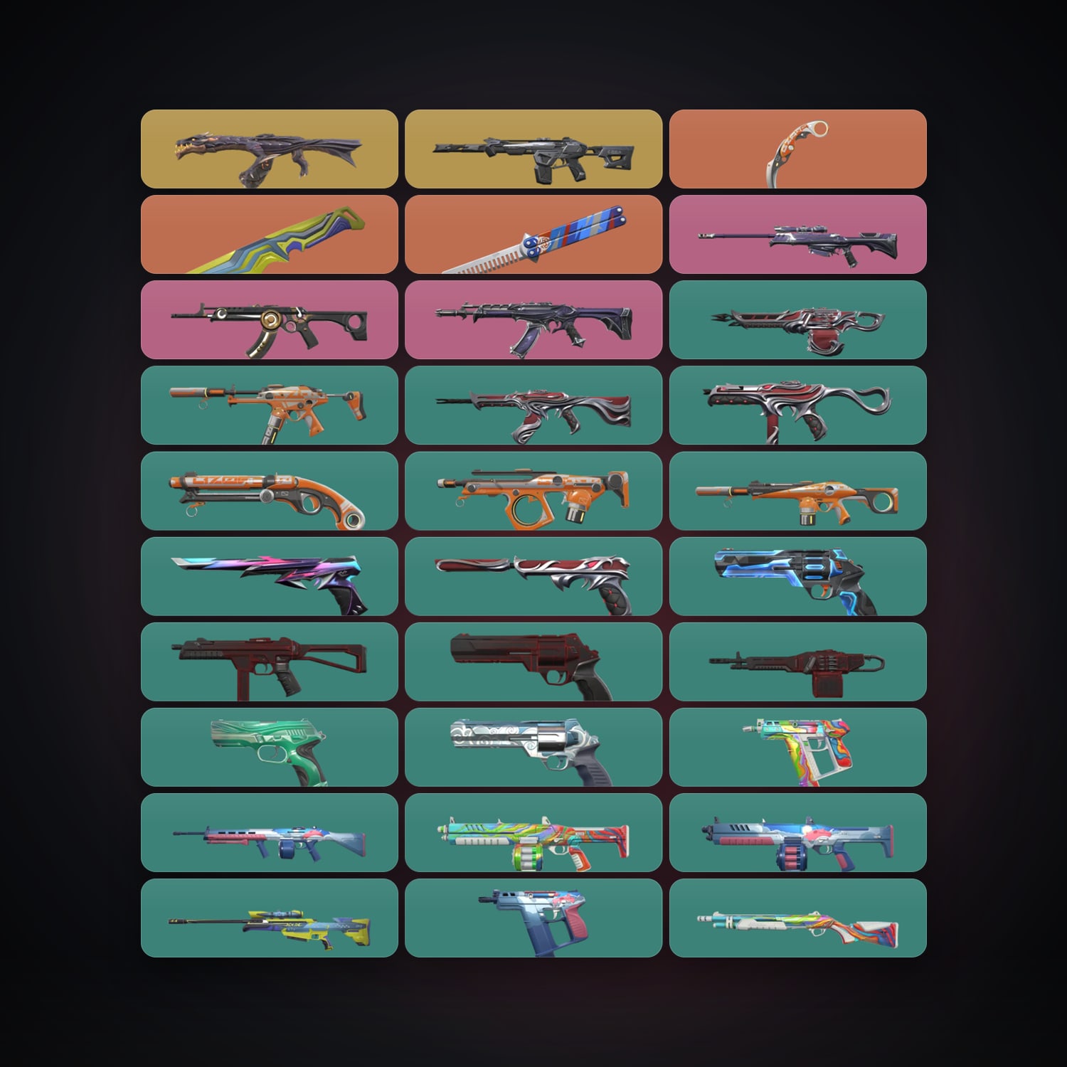 LA Gold 2 locker — 3 knives, 40 skins, lvl 167 — HabibiAccounts