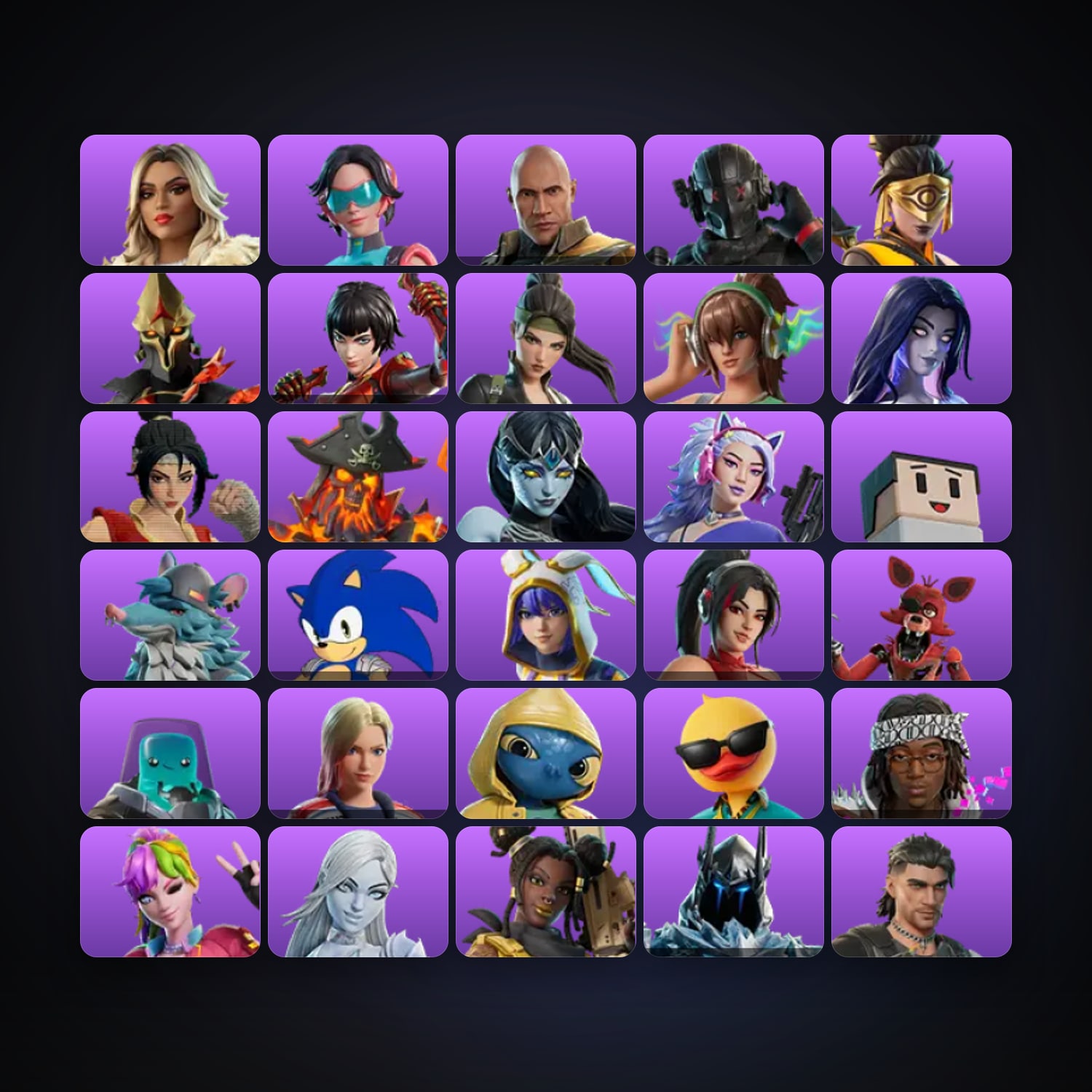 Fortnite account with Dylan & Neo Future Rox — 35 skins — 1.1K V-Bucks — lvl 230 — HabibiAccounts