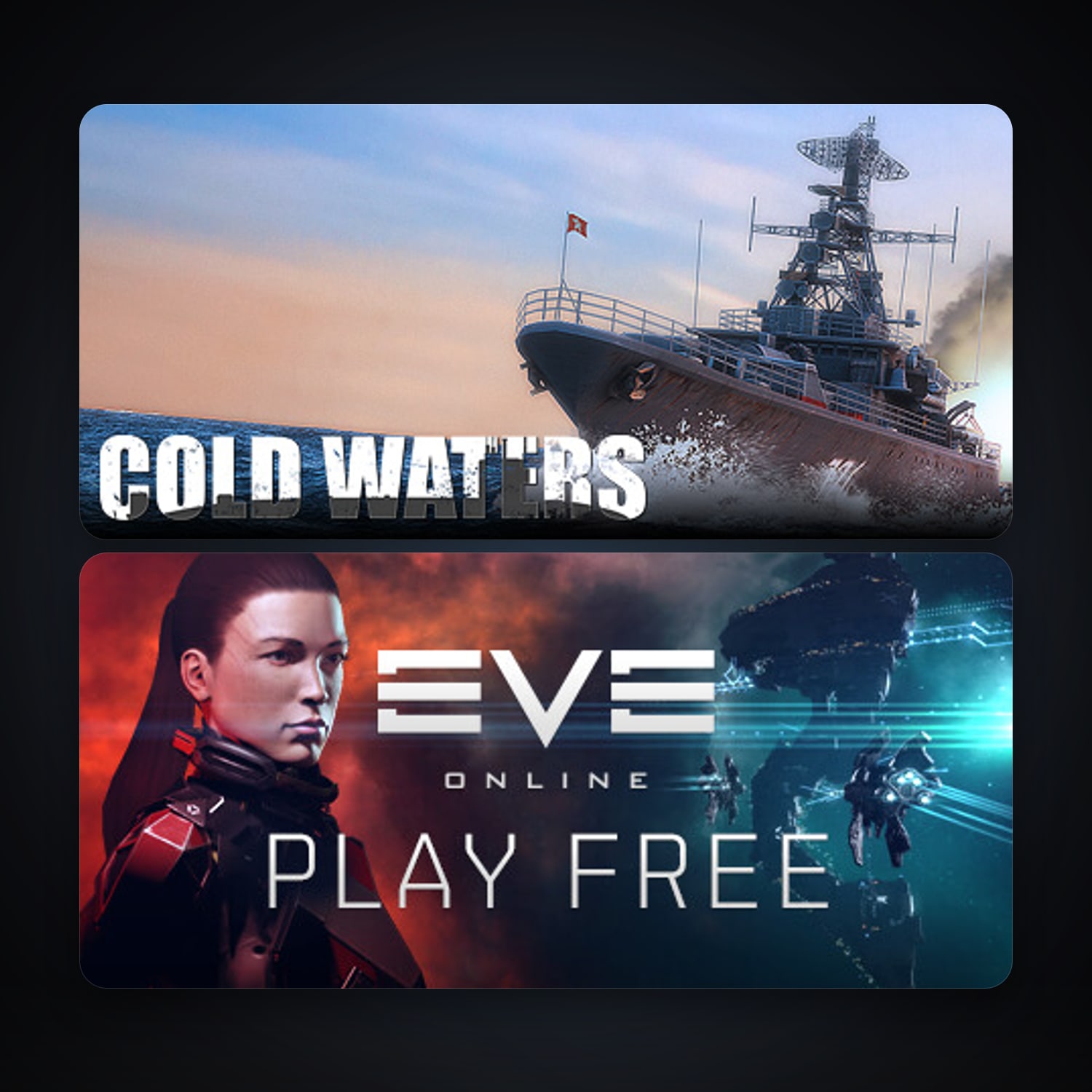 EVE Online + Cold Waters, 2 games, clean — HabibiAccounts
