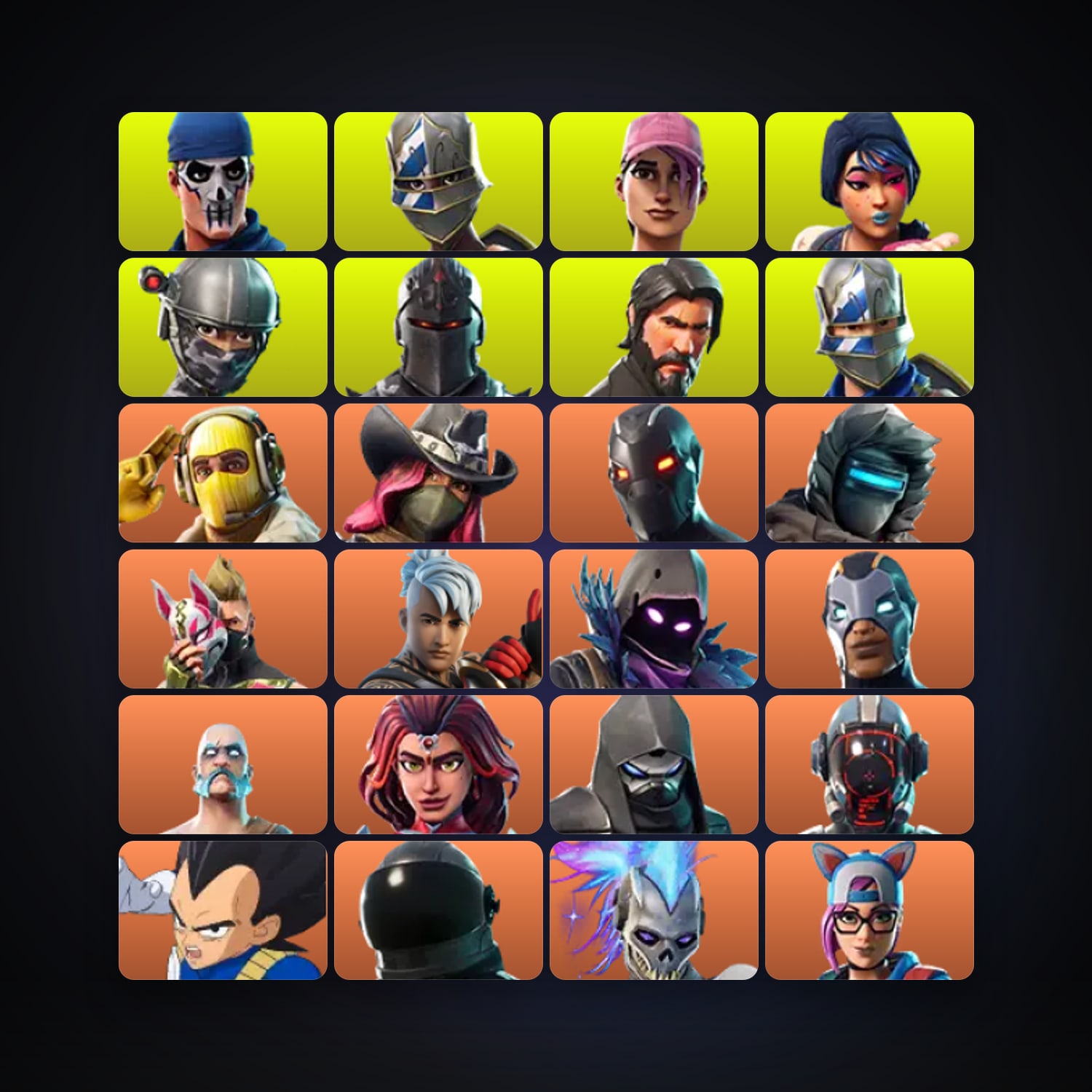 Fortnite account with Black Knight & Sparkle Specialist — 66 skins — 50 V-Bucks — lvl 714 — HabibiAccounts