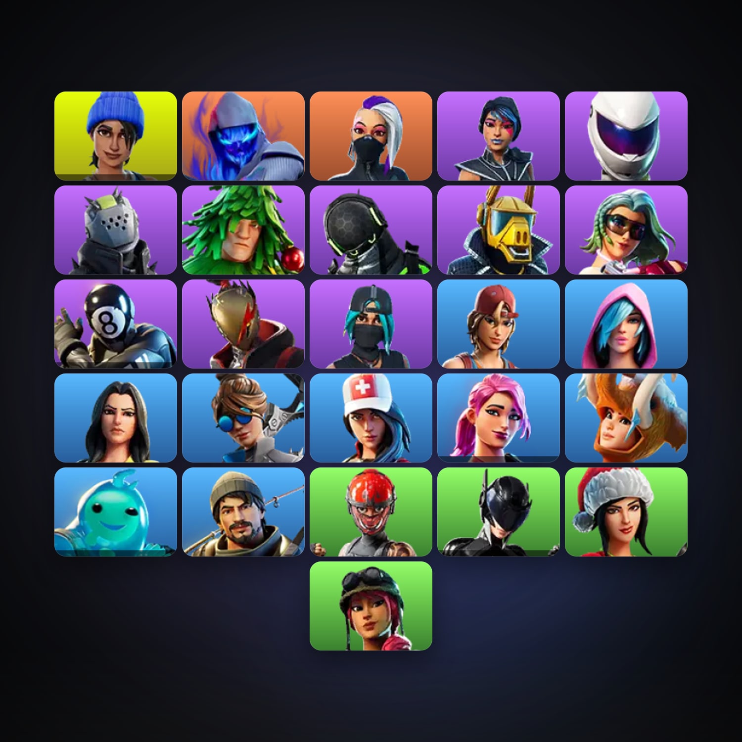 Fortnite account with Blue Team Leader & Fusion — 26 skins — 700 V-Bucks — lvl 951 — HabibiAccounts