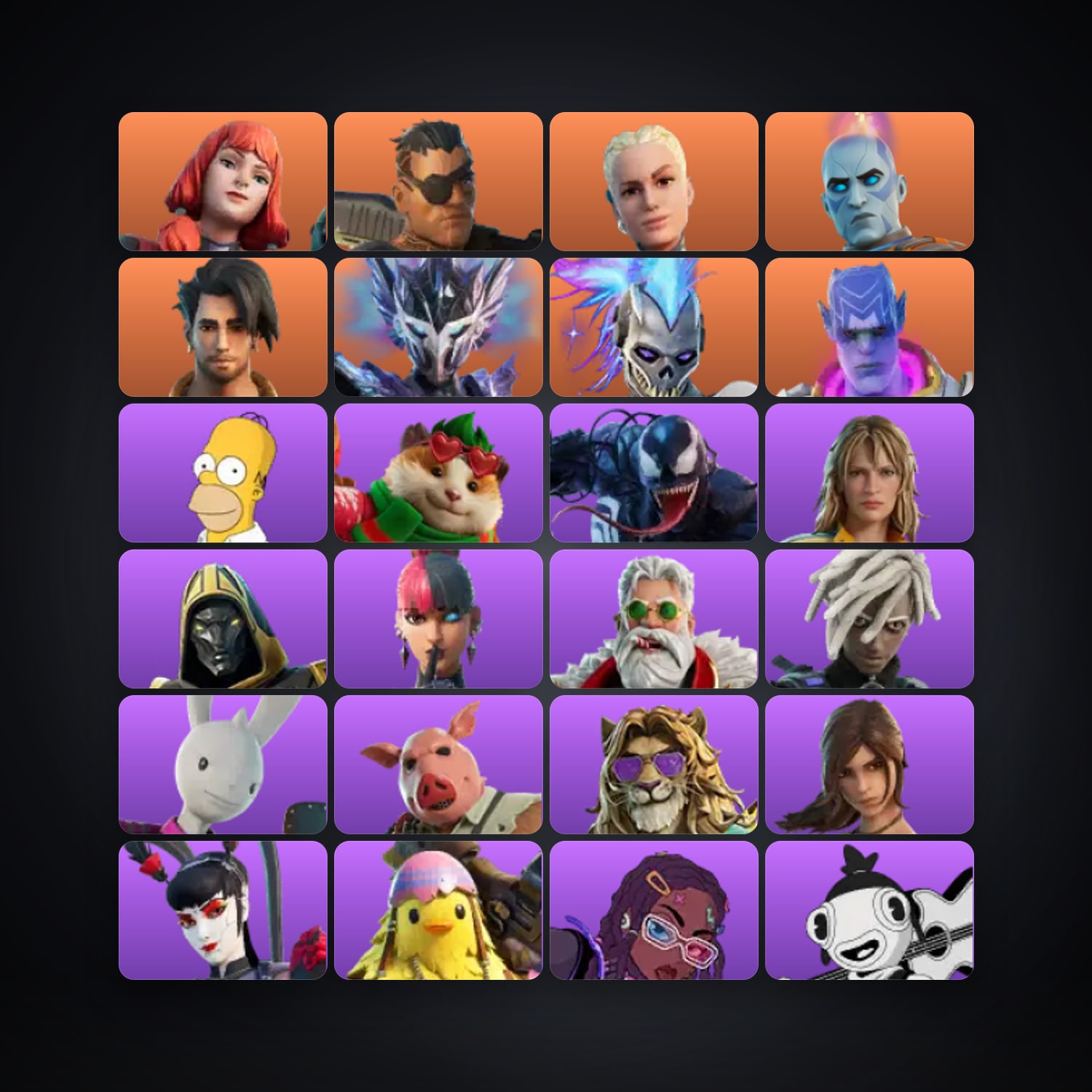 Fortnite account with The Imagined & Joey — 62 skins — 1.1K V-Bucks — lvl 907 — HabibiAccounts
