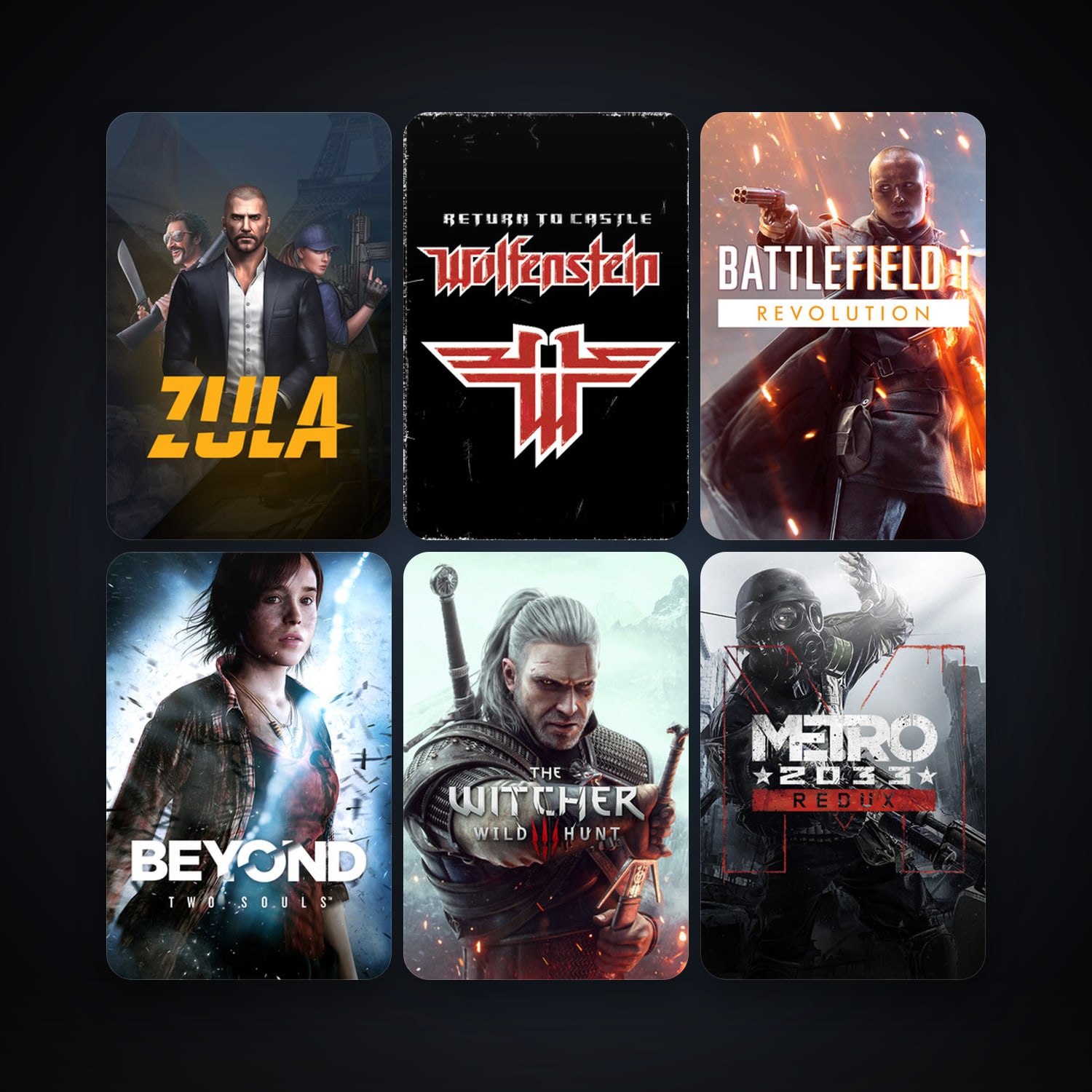 Steam account: Return to Castle Wolfenstein + Metro 2033 Redux, 10 games, clean — HabibiAccounts