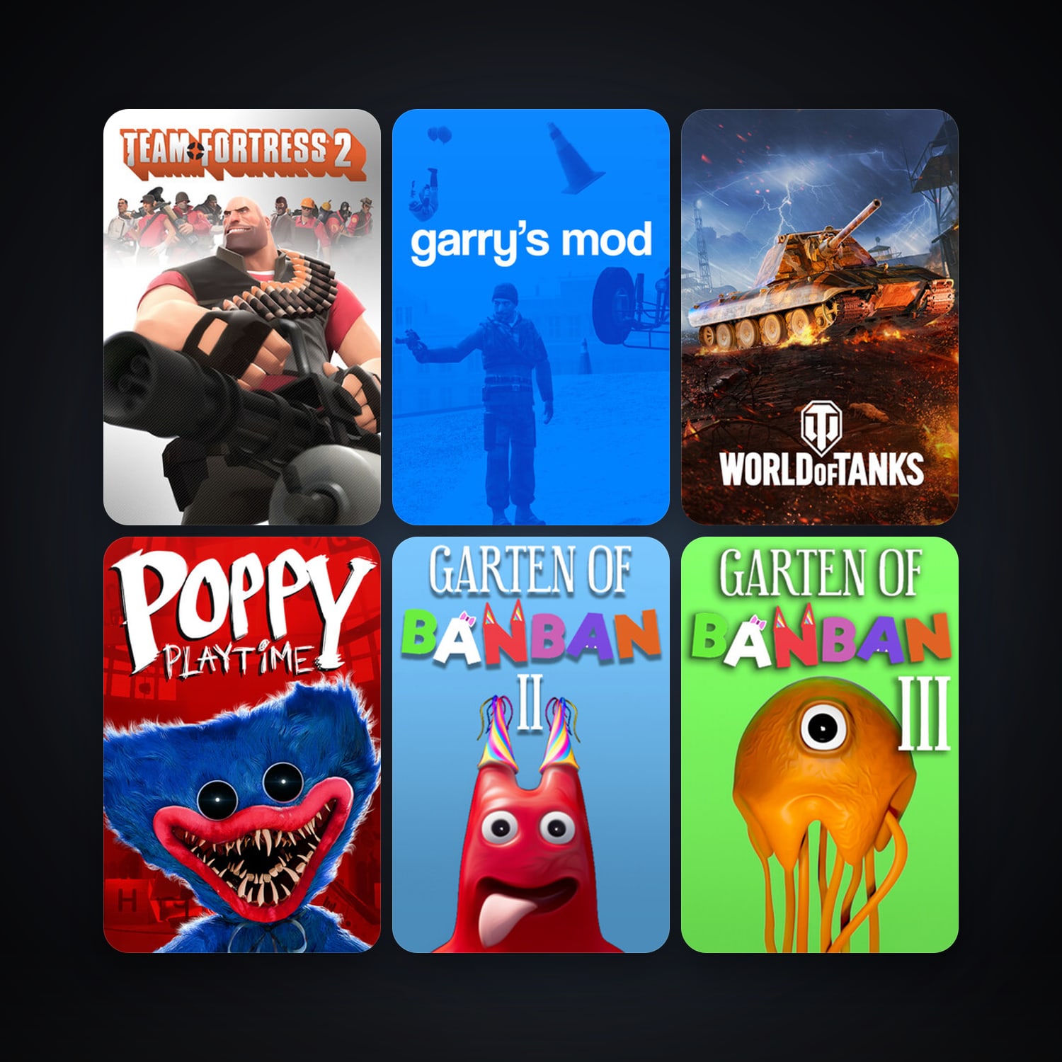 Team Fortress 2 + Garry's Mod, 36 games, clean — HabibiAccounts