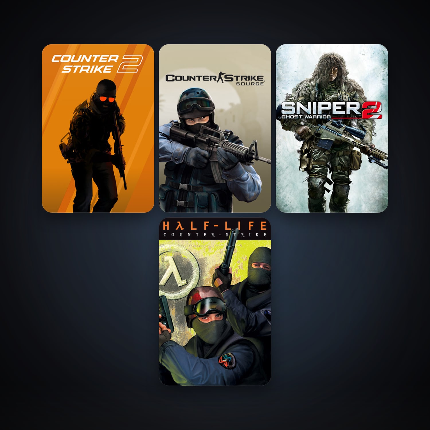 Counter-Strike + Counter-Strike: Source, 7 games, clean — HabibiAccounts