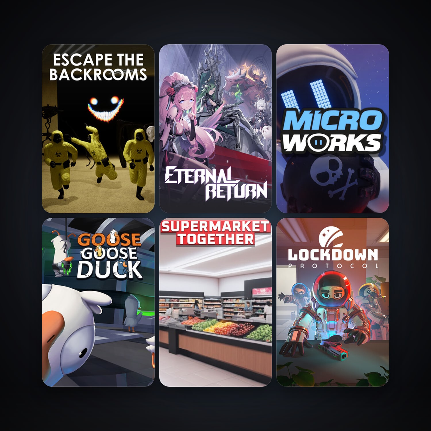 Eternal Return + MicroWorks, 13 games, clean — HabibiAccounts