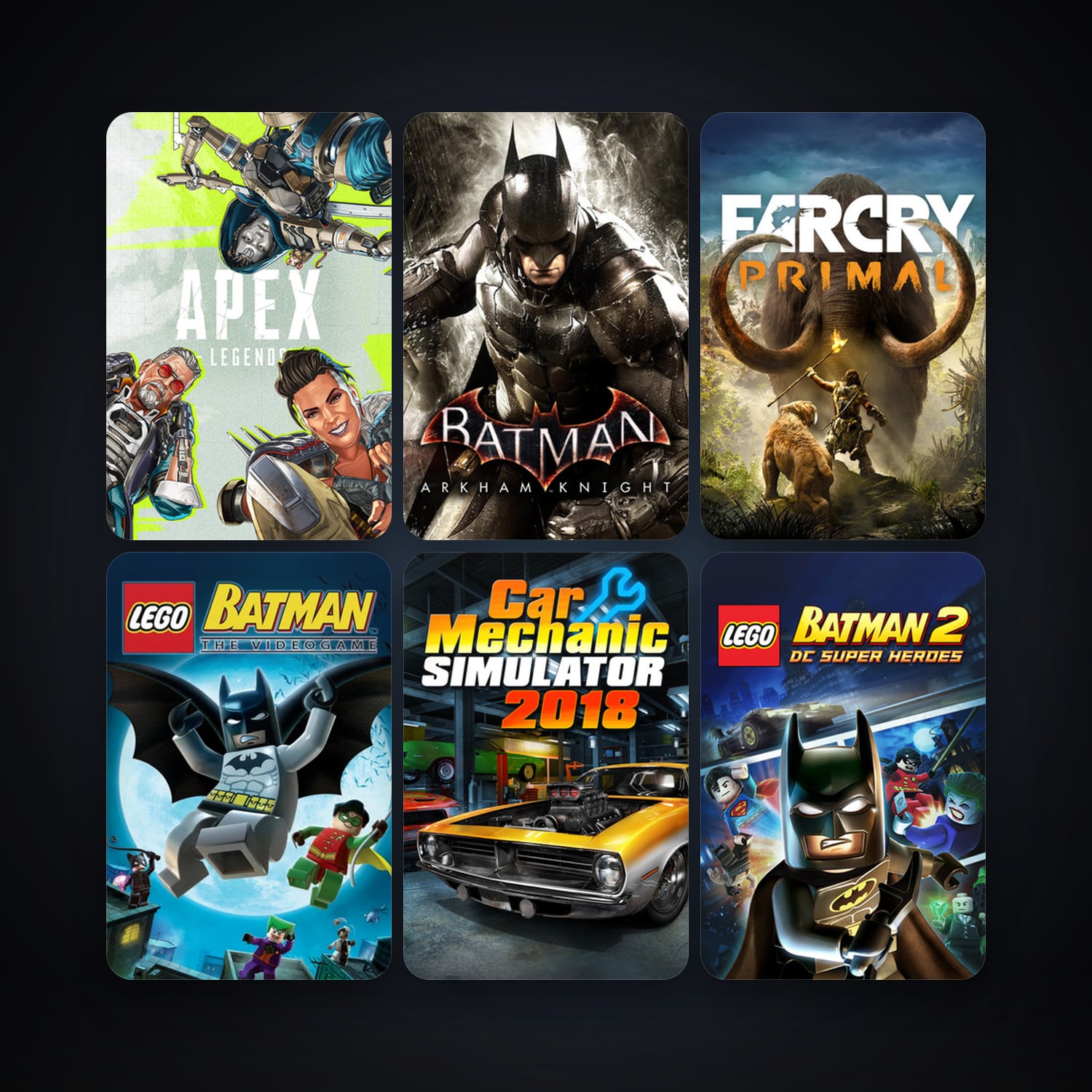 LEGO Batman: The Videogame + Batman: Arkham Knight, 9 games, clean — HabibiAccounts