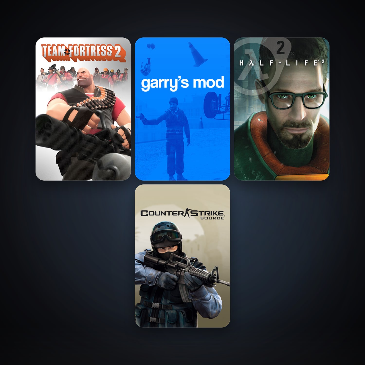 Half-Life 2 + Counter-Strike: Source, 8 games, clean — HabibiAccounts