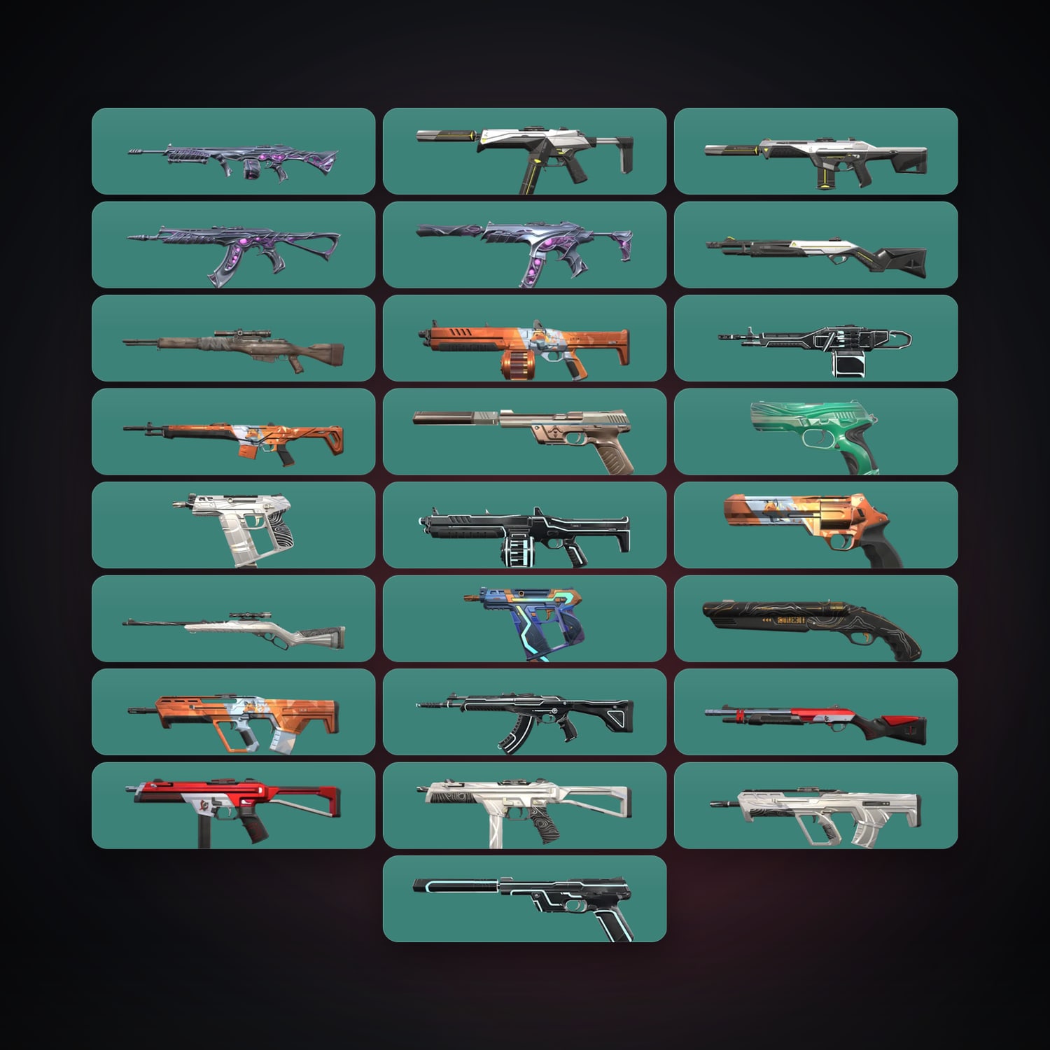 LA Silver 2 locker — 25 skins, lvl 87 — HabibiAccounts