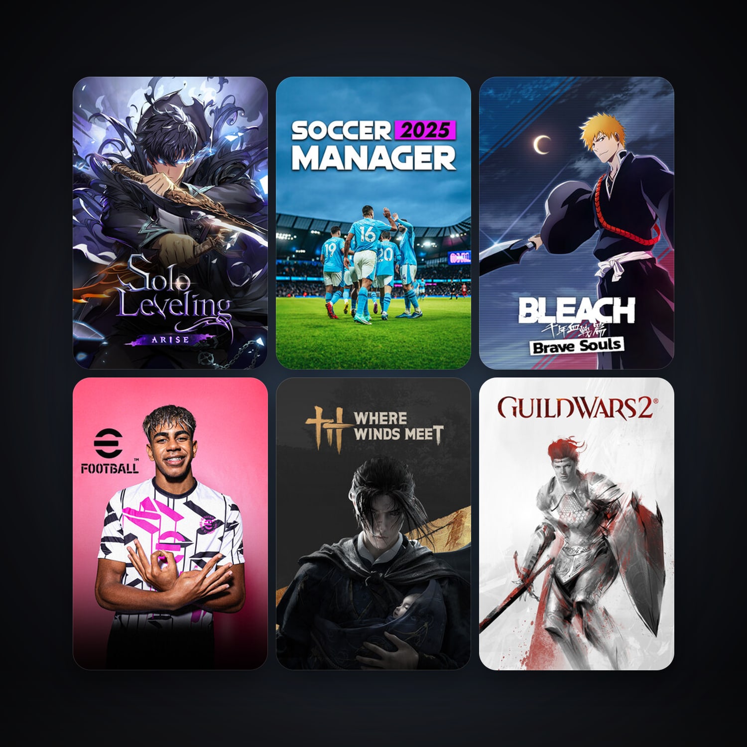 BLEACH Brave Souls + Guild Wars 2, 10 games, clean — HabibiAccounts