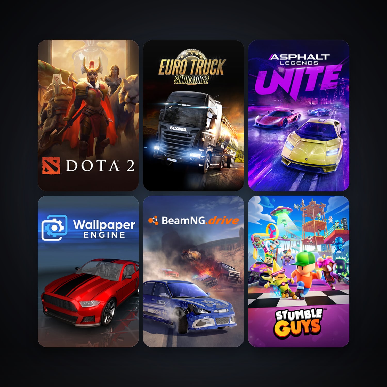Dota 2 + Euro Truck Simulator 2, 7 games, clean — HabibiAccounts