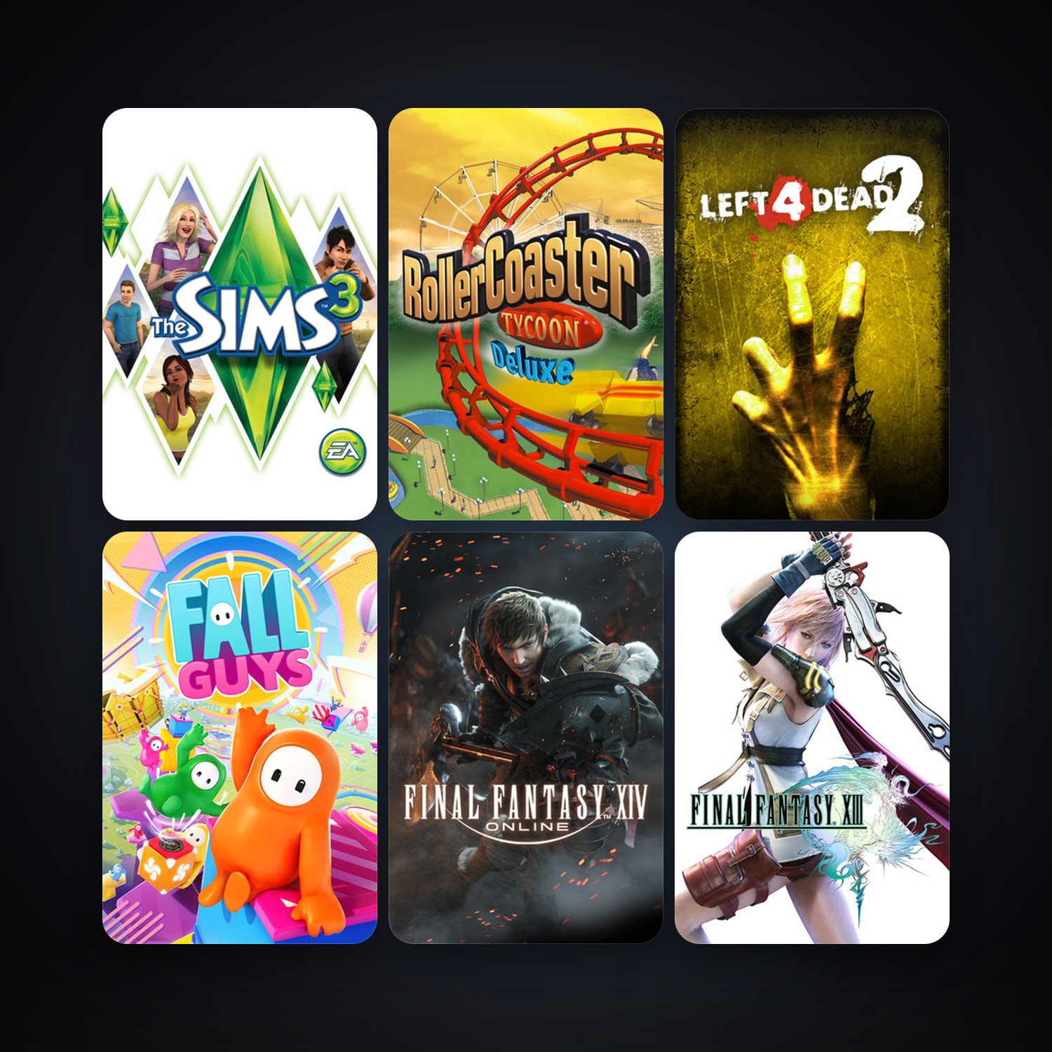 Left 4 Dead 2 + FINAL FANTASY XIV Online, 8 games, clean — HabibiAccounts