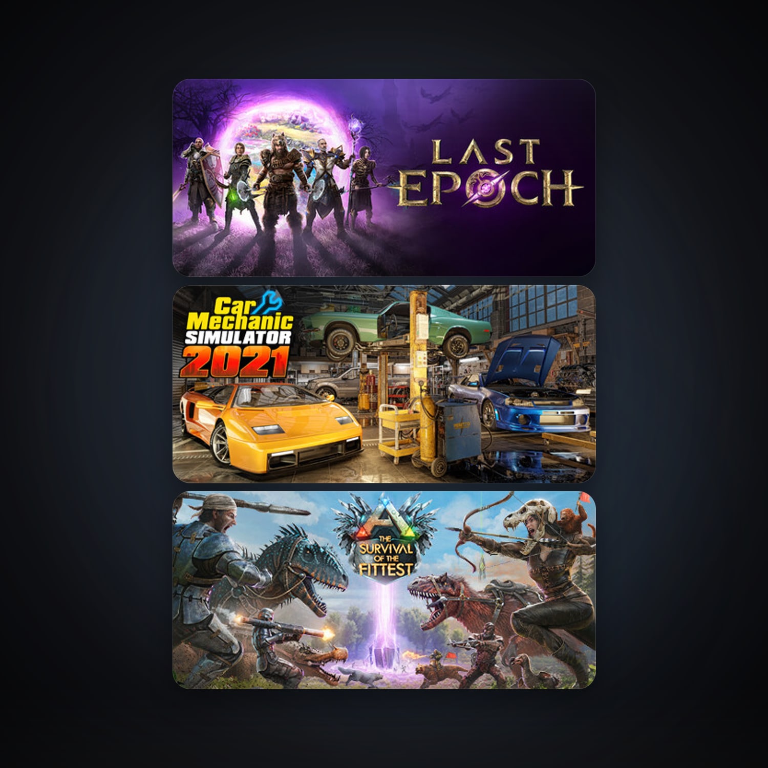 Steam account: ARK: The Survival Of The Fittest + Last Epoch, 7 games, clean — HabibiAccounts