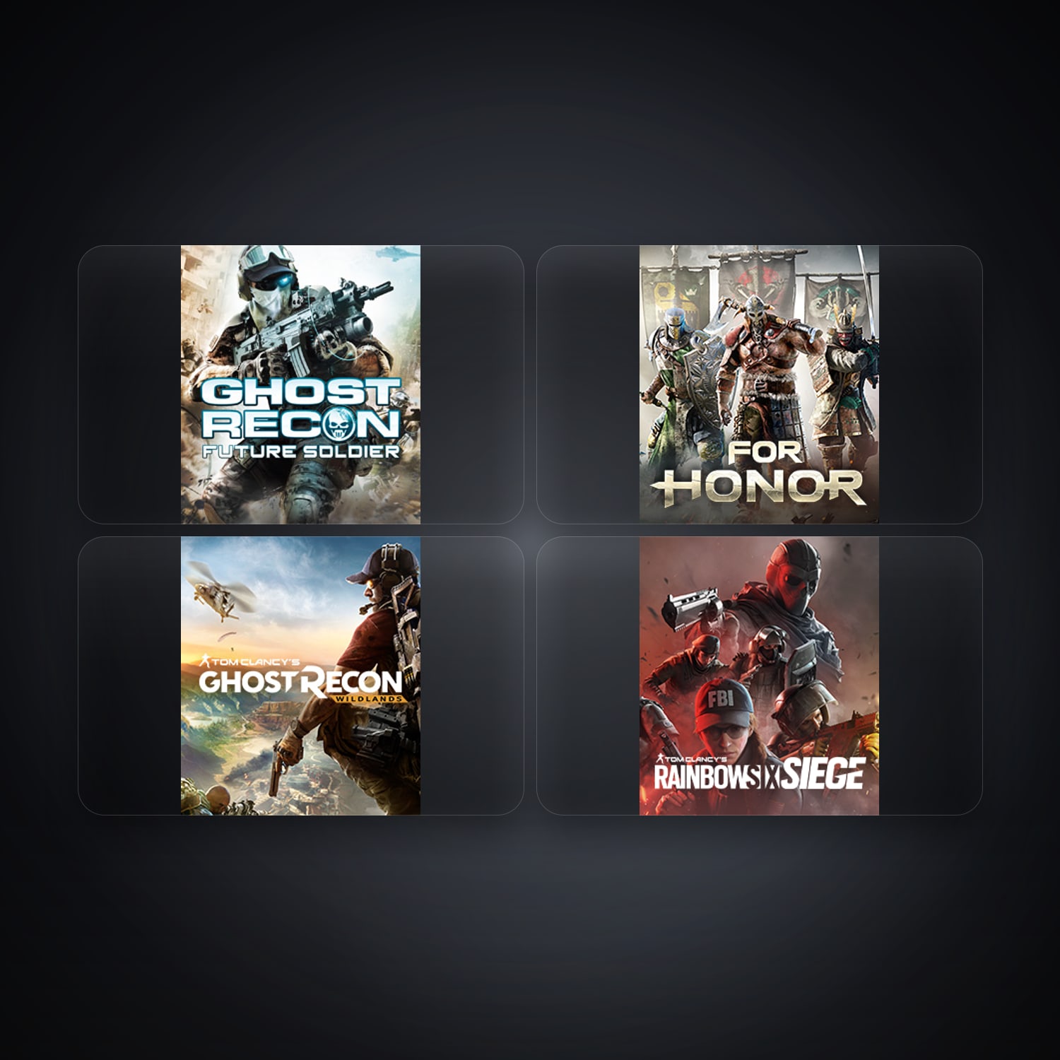 حساب يوبيسوفت فيه Tom Clancy's Ghost Recon Future Soldier وFor Honor، GB، 4 ألعاب — HabibiAccounts