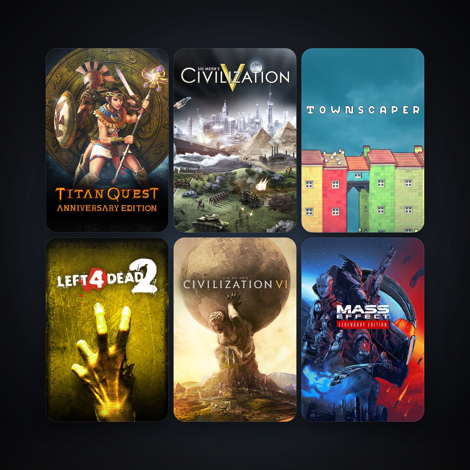 Steam account: Left 4 Dead 2 + Sid Meier's Civilization V, 13 games, clean — HabibiAccounts