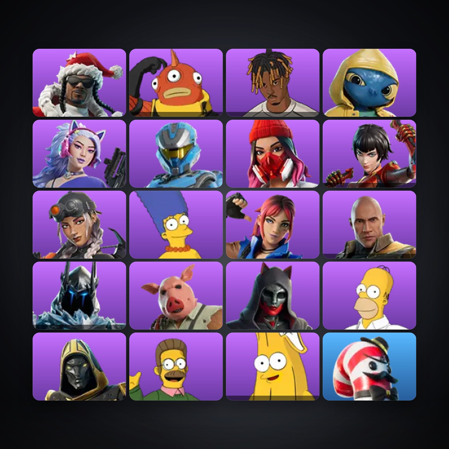 Fortnite account with Santa Dogg & Blinky Fishstick — 20 skins — 700 V-Bucks — lvl 769 — HabibiAccounts