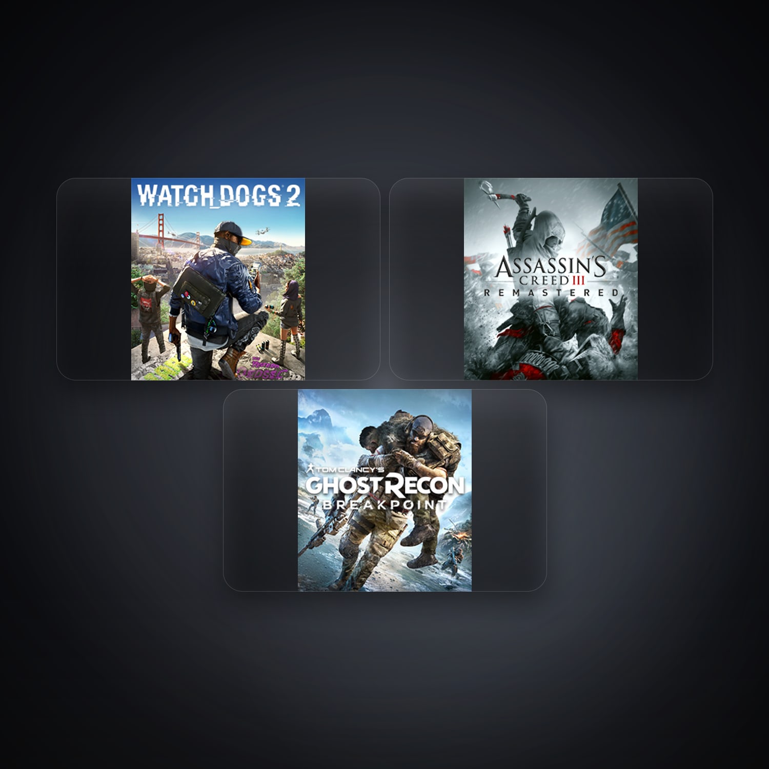 حساب يوبيسوفت فيه WATCH_DOGS 2 وAssassin's Creed III - Remastered، AT، 3 ألعاب — HabibiAccounts
