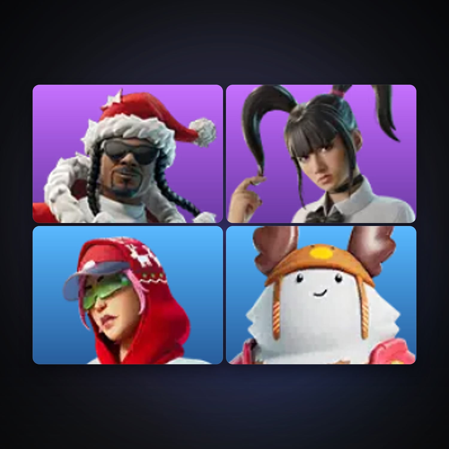 Fortnite account with Santa Dogg & Yuki Yubari — 4 skins — 300 V-Bucks — lvl 191 — HabibiAccounts