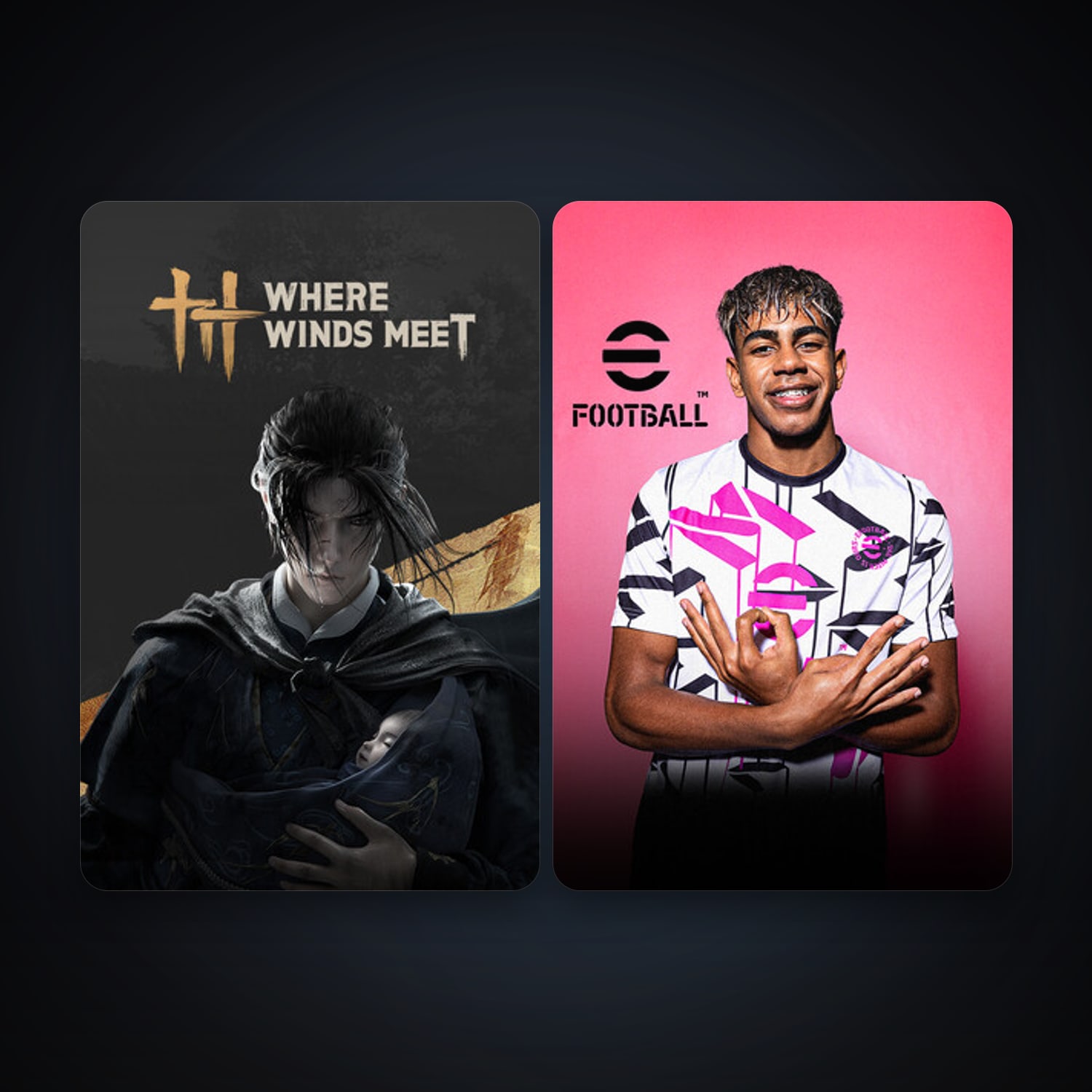 eFootball 2024 + Where Winds Meet, 6 games, clean — HabibiAccounts