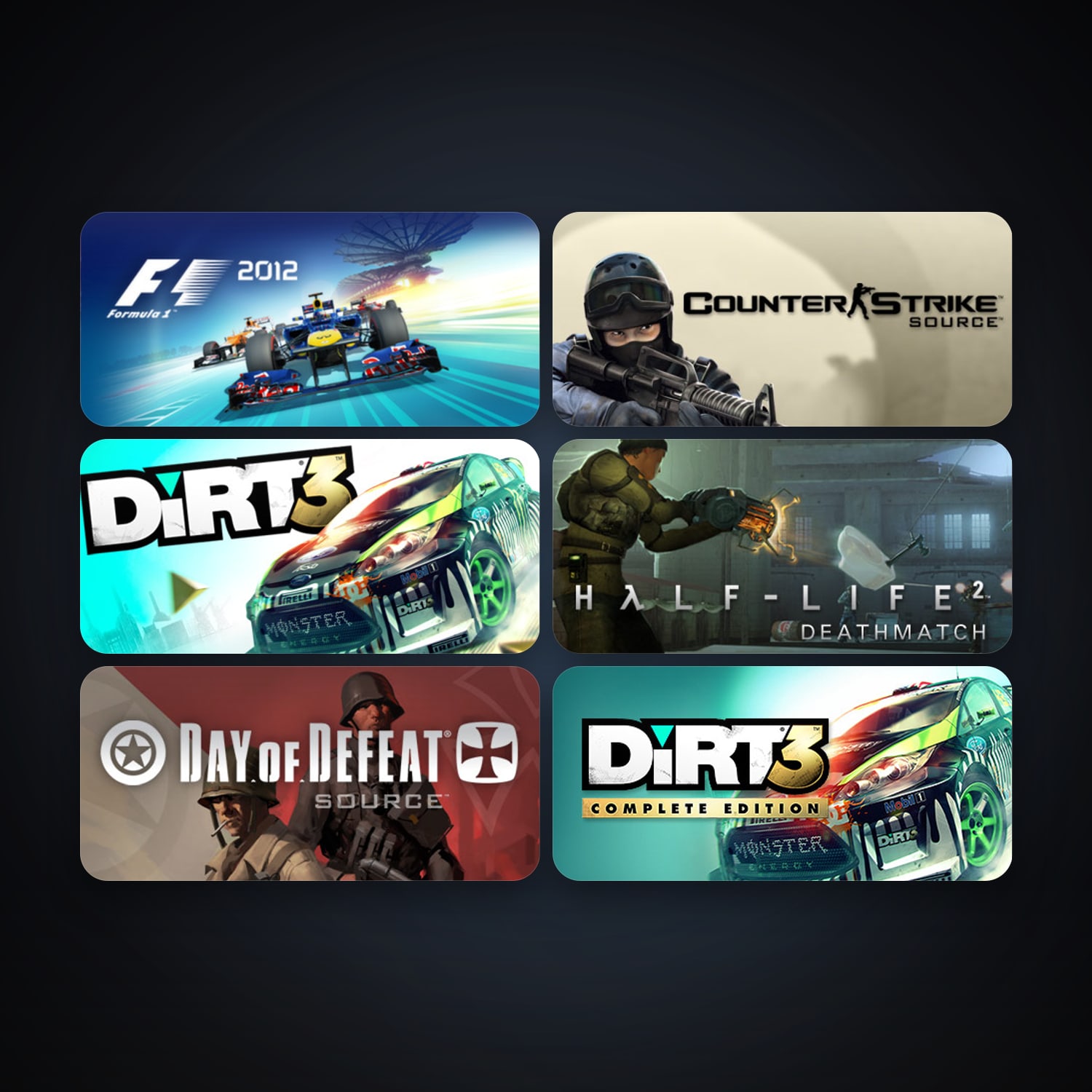 Counter-Strike: Source + Day of Defeat: Source, 6 games, Steam 10, clean — HabibiAccounts