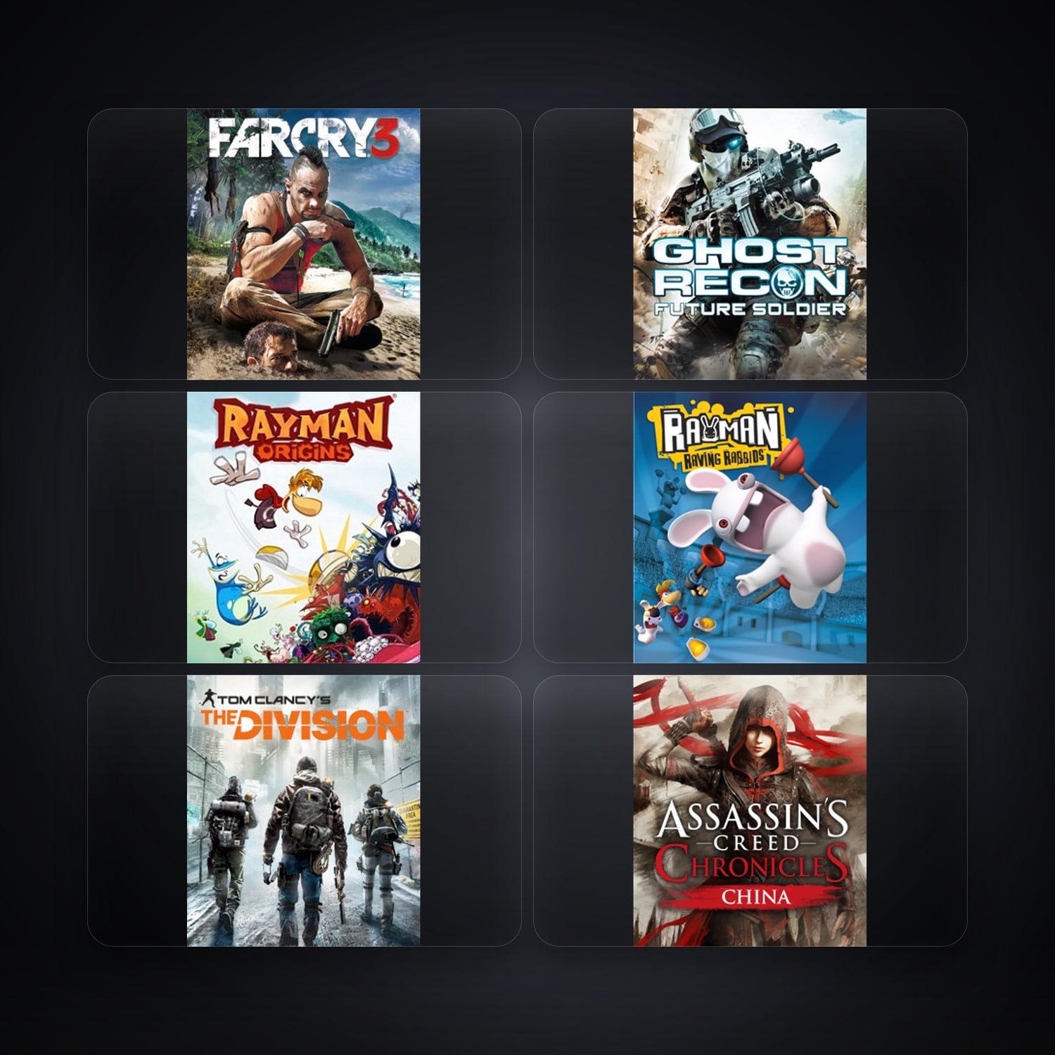 Ubisoft Far Cry 3 Deluxe Edition + Tom Clancy's Ghost Recon Future Soldier — GT — 10 games — HabibiAccounts