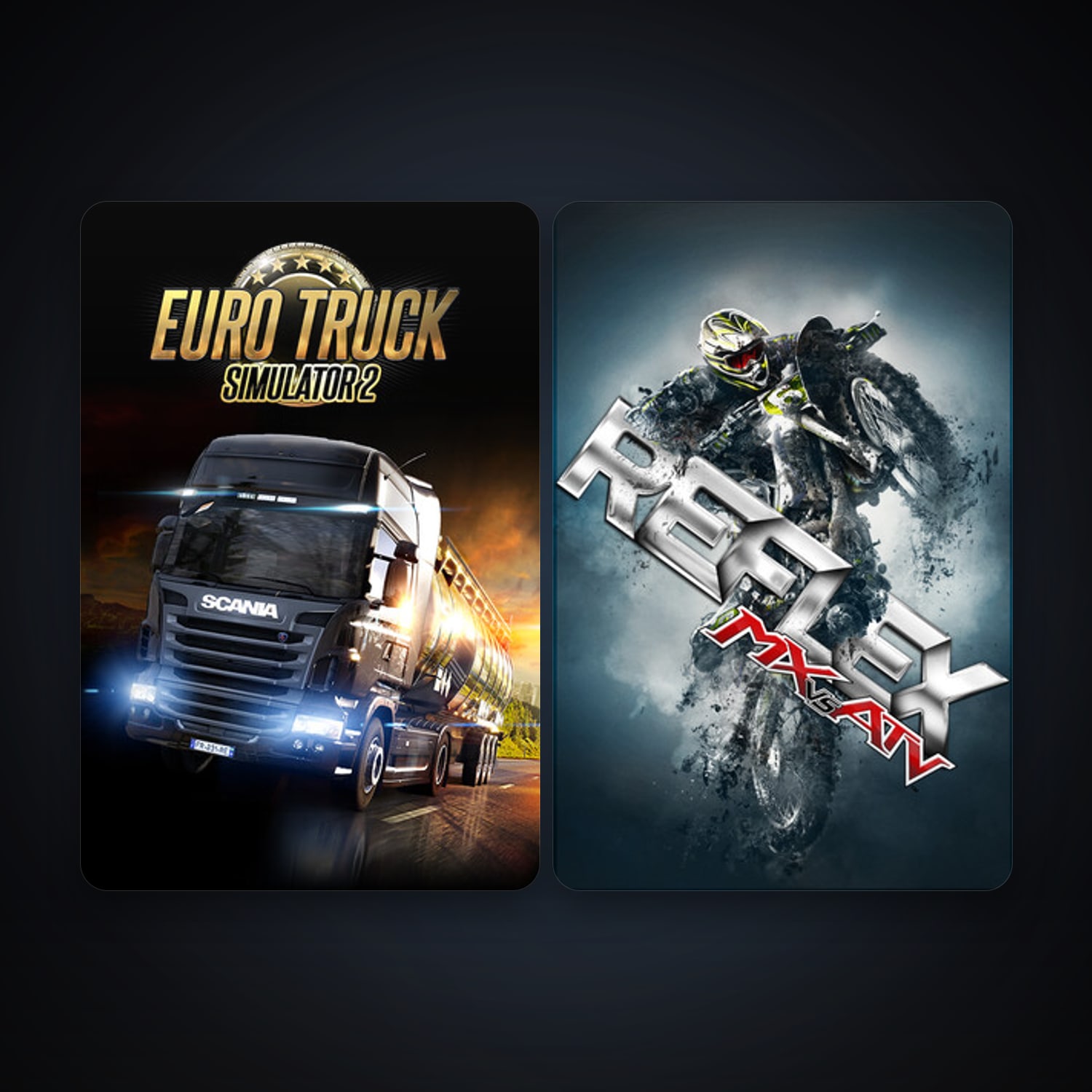 Steam account: MX vs. ATV Reflex + Euro Truck Simulator 2, 2 games, clean — HabibiAccounts