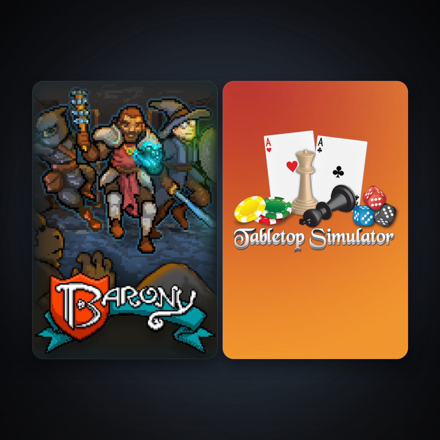 Steam account: Tabletop Simulator + Barony, 2 games, clean — HabibiAccounts