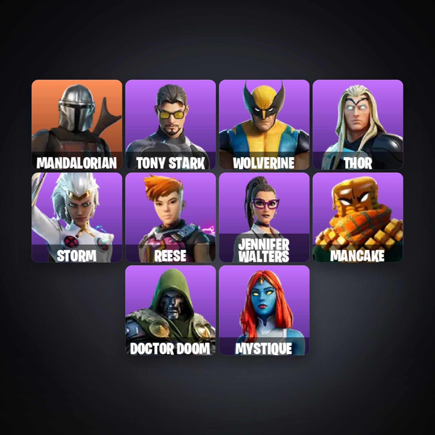 Fortnite account with Mandalorian & Tony Stark — 12 skins — 1K V-Bucks — lvl 275 — HabibiAccounts