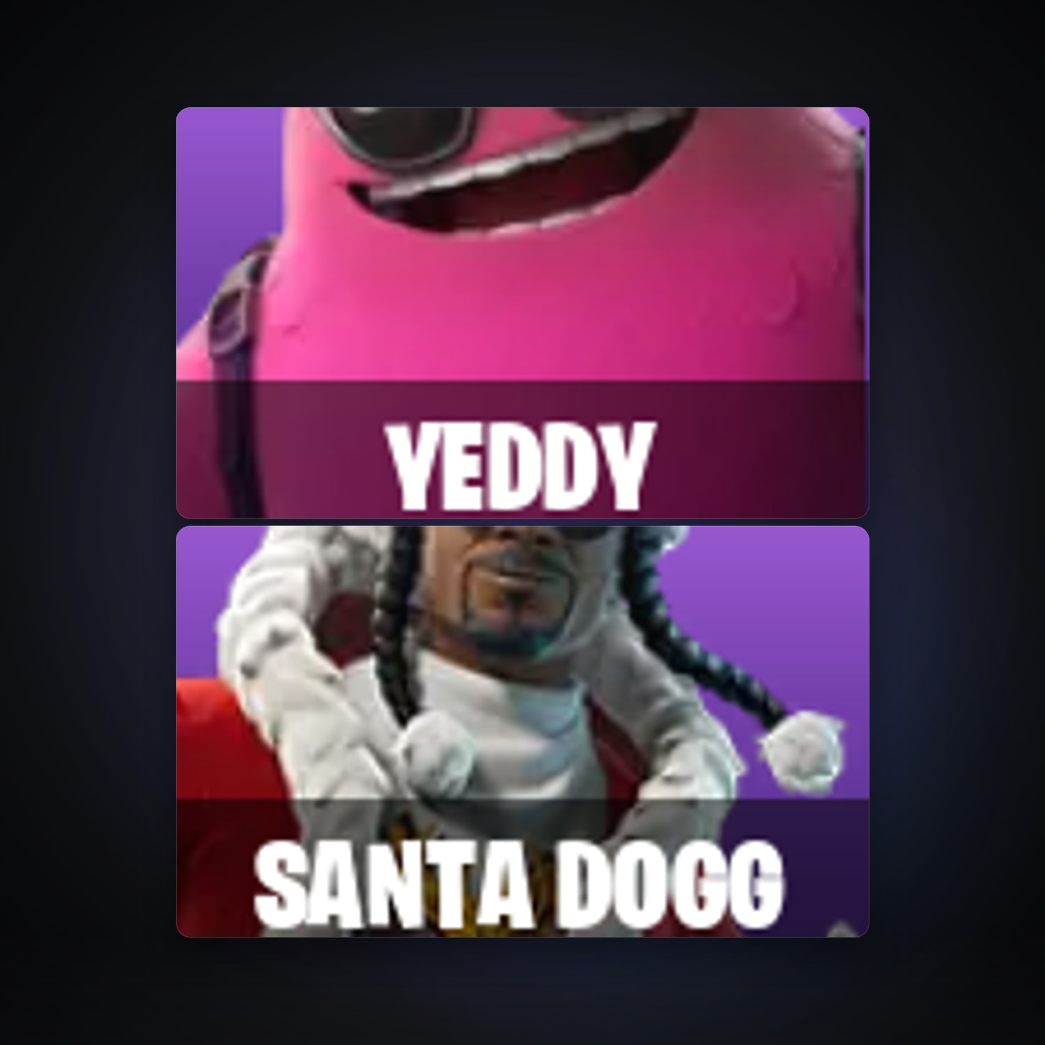 Fortnite account with Yeddy & Santa Dogg — 2 skins — 100 V-Bucks — lvl 36 — HabibiAccounts
