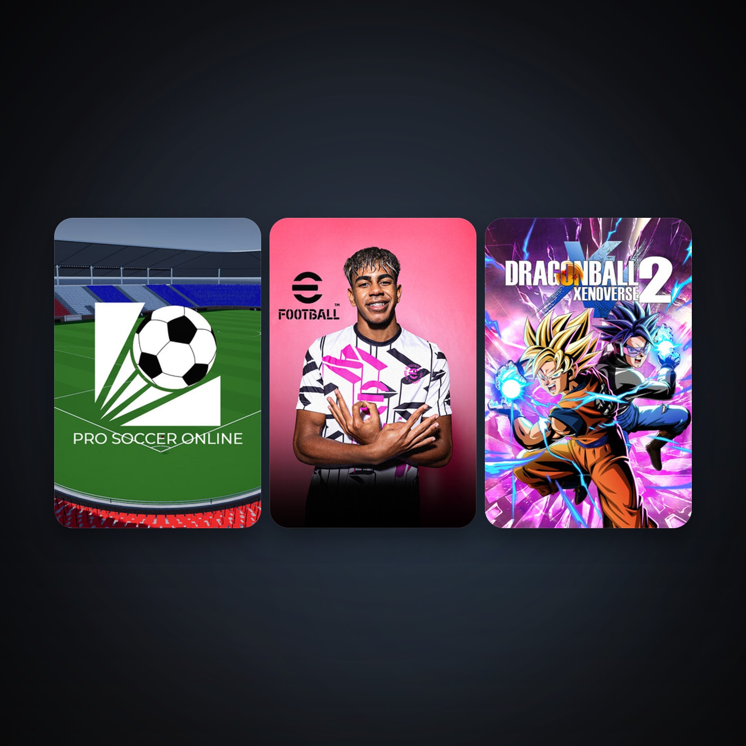 Steam account: DRAGON BALL XENOVERSE 2 + Pro Soccer Online, 10 games, clean — HabibiAccounts