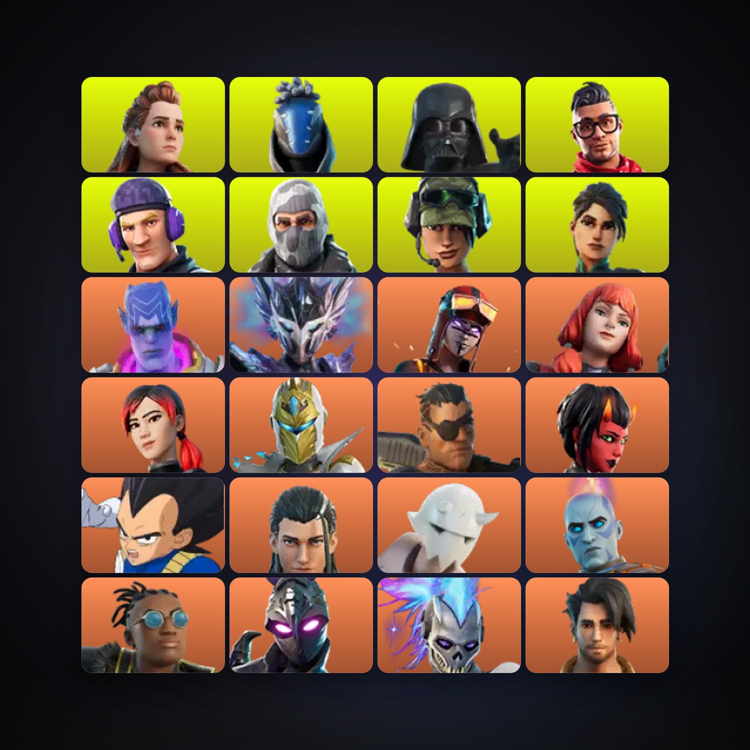 حساب فورتنايت Kymera وSpire Assassin، اللوكر مليان 230 سكن، 650 فيبوكس، لفل 1484، 299 فوز — HabibiAccounts